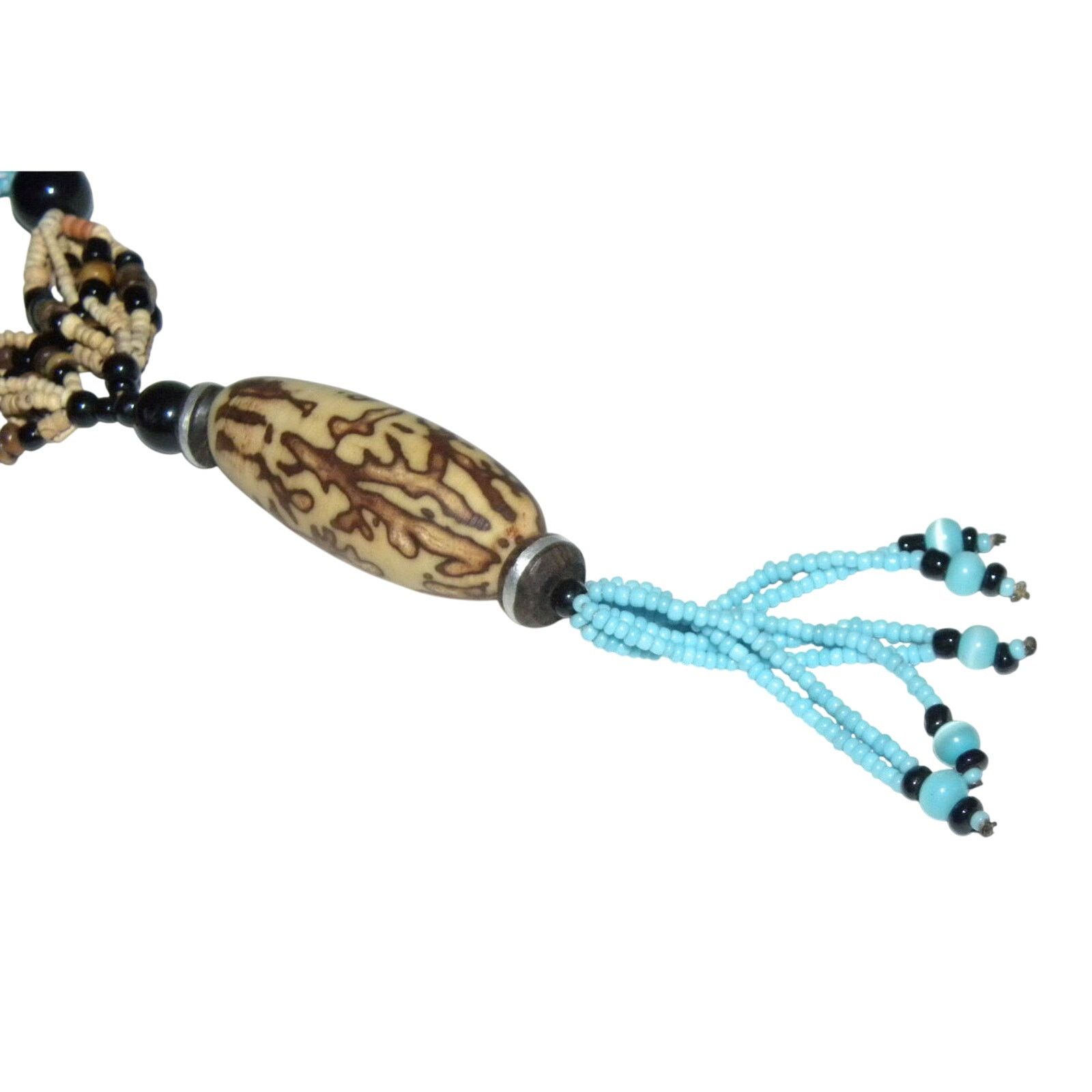 Jewelry × Vintage 90s Y2K Necklace Choker Mixed Turquoise Beads Southwestern Size ONE SIZE - 3 Thumbnail