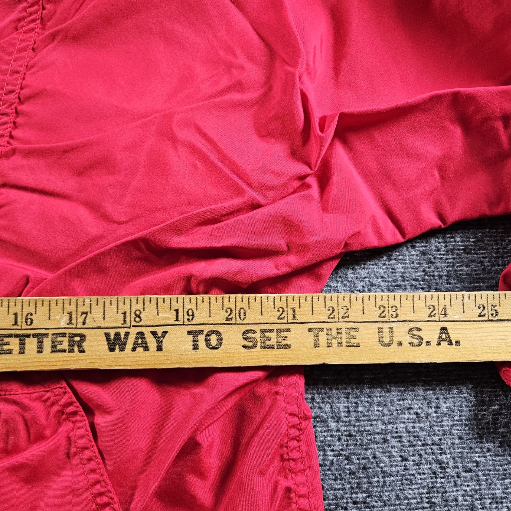 Vintage L.L. Bean Jacket Mens M Red Nylon Hooded Anorak 1/4 Zip Pullover Outdoor Pockets Zipper Size US M / EU 48-50 / 2 - 6 Thumbnail