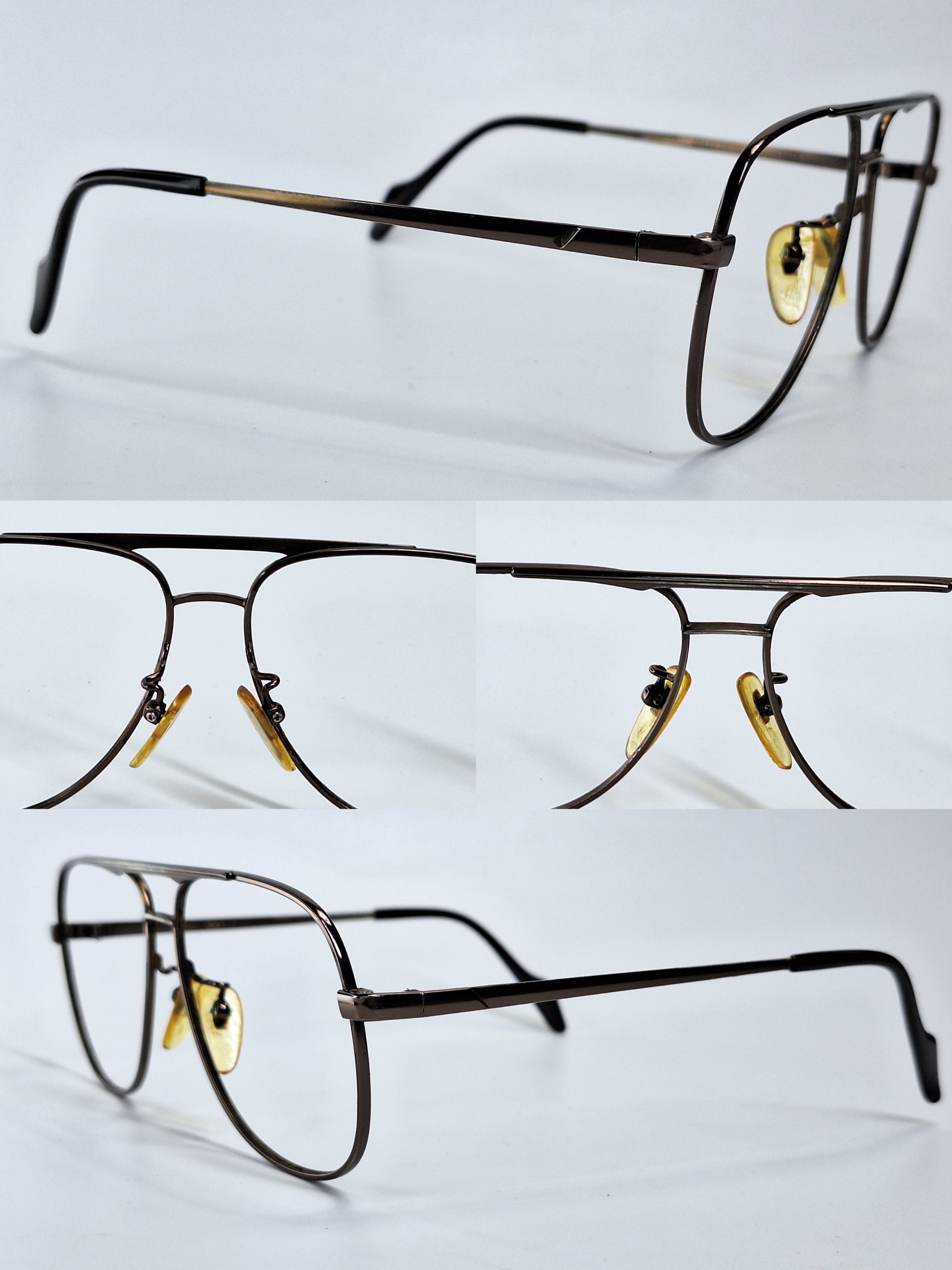 Vintage Johnny Macky JM-85 Titanium Double Bridge Eyeglass Frame Size ONE SIZE - 5 Thumbnail