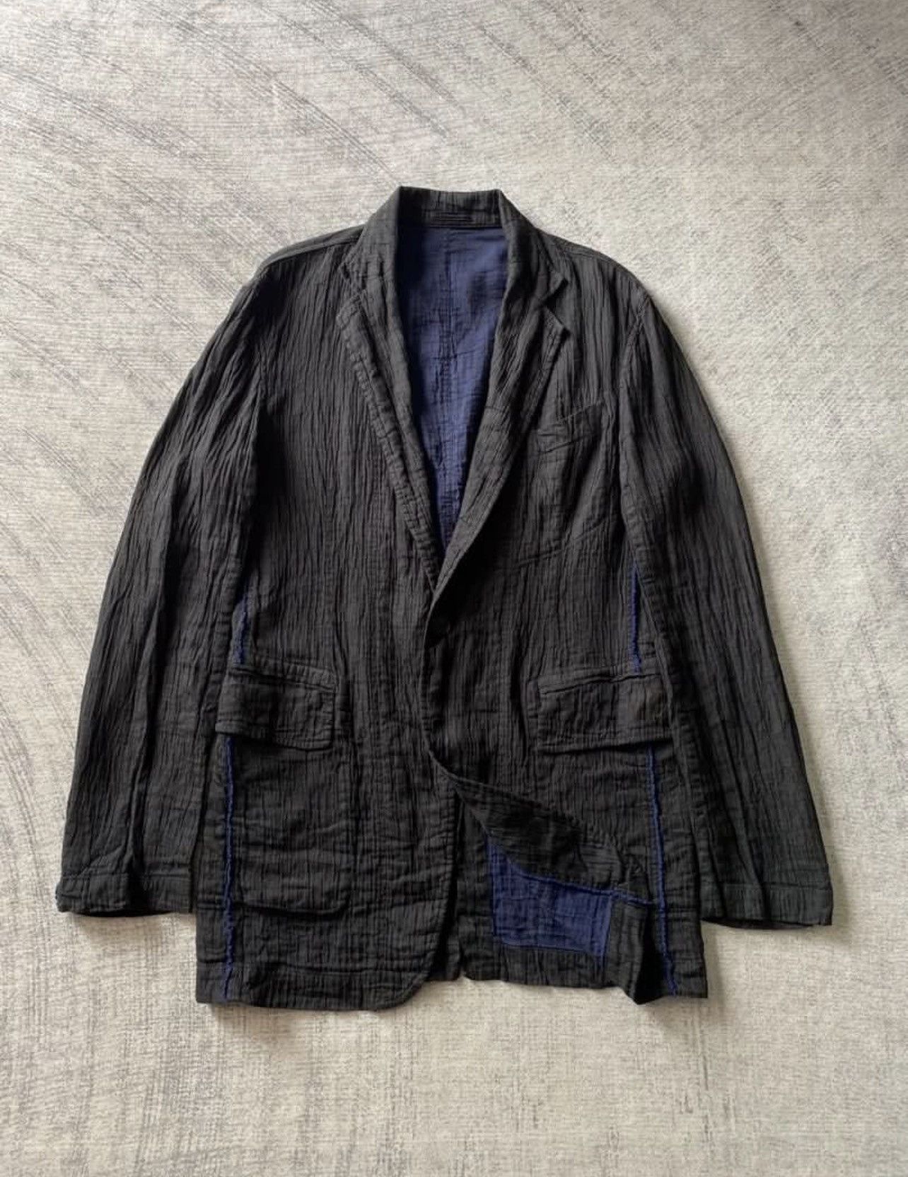Yohji Yamamoto AW1992 Y’s Yohji Yamamoto Crinkled Linen Jacket Size US XL / EU 56 / 4 - 2 Thumbnail