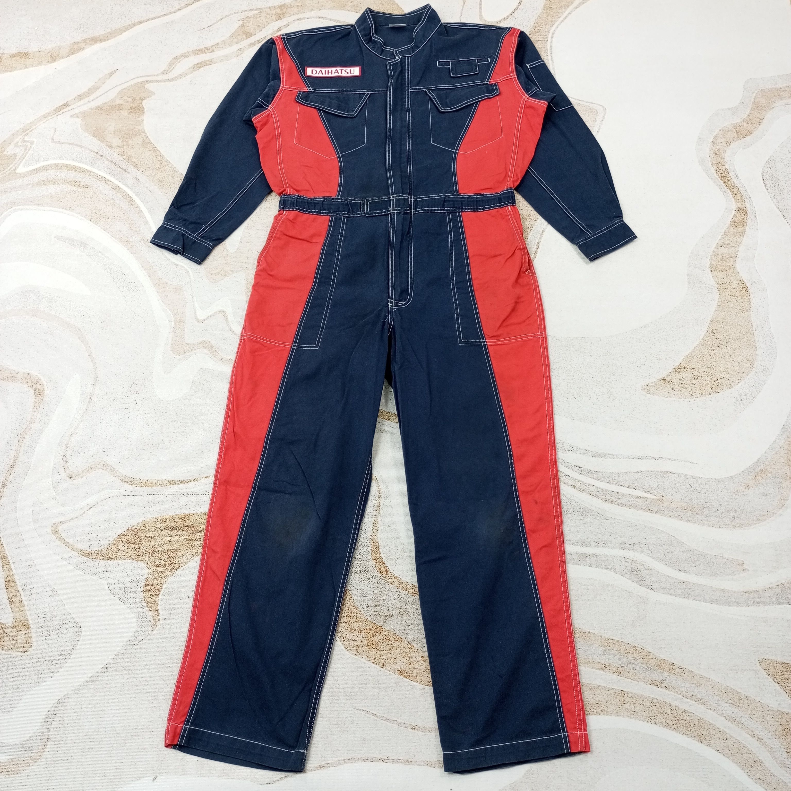Vintage Daihatsu Japanese Motorsports Coverall Jacket c232n4 Size US L / EU 52-54 / 3 - 3 Thumbnail