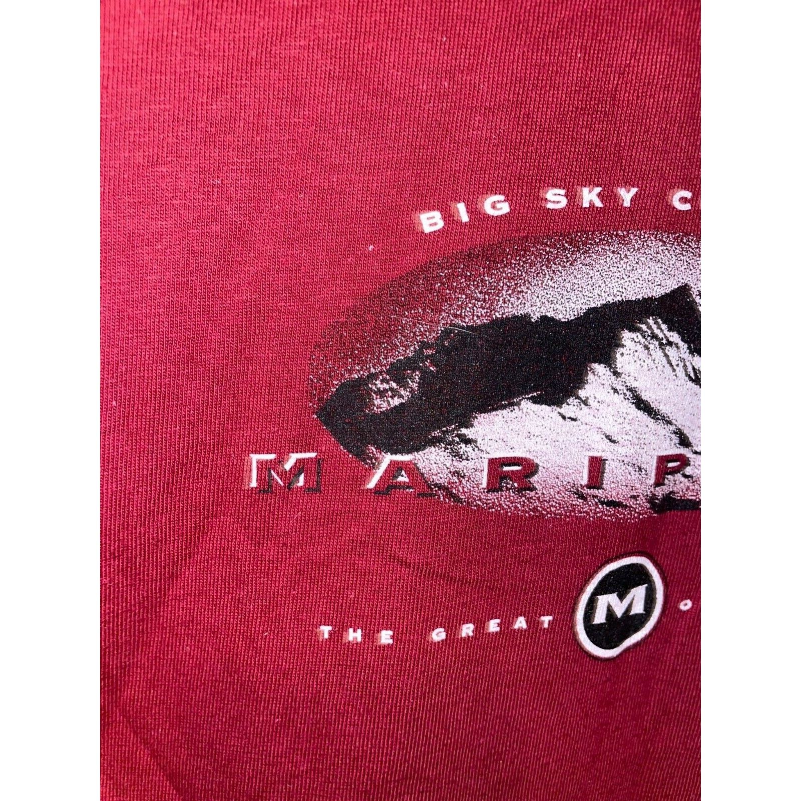 Hanes 90s Vintage Big Sky Country Mariposa Red Long Sleeve Shirt Size US M / EU 48-50 / 2 - 3 Thumbnail