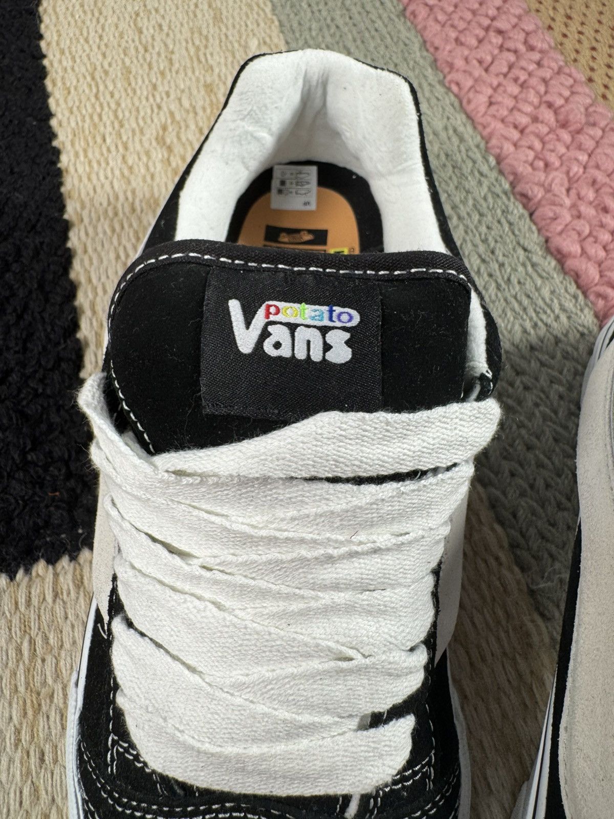 Imran Potato × Vans Vans Vault Ua Knu-Skool Vr3 LX Imran Potato Black White Size US 9.5 / EU 42-43 - 4 Thumbnail