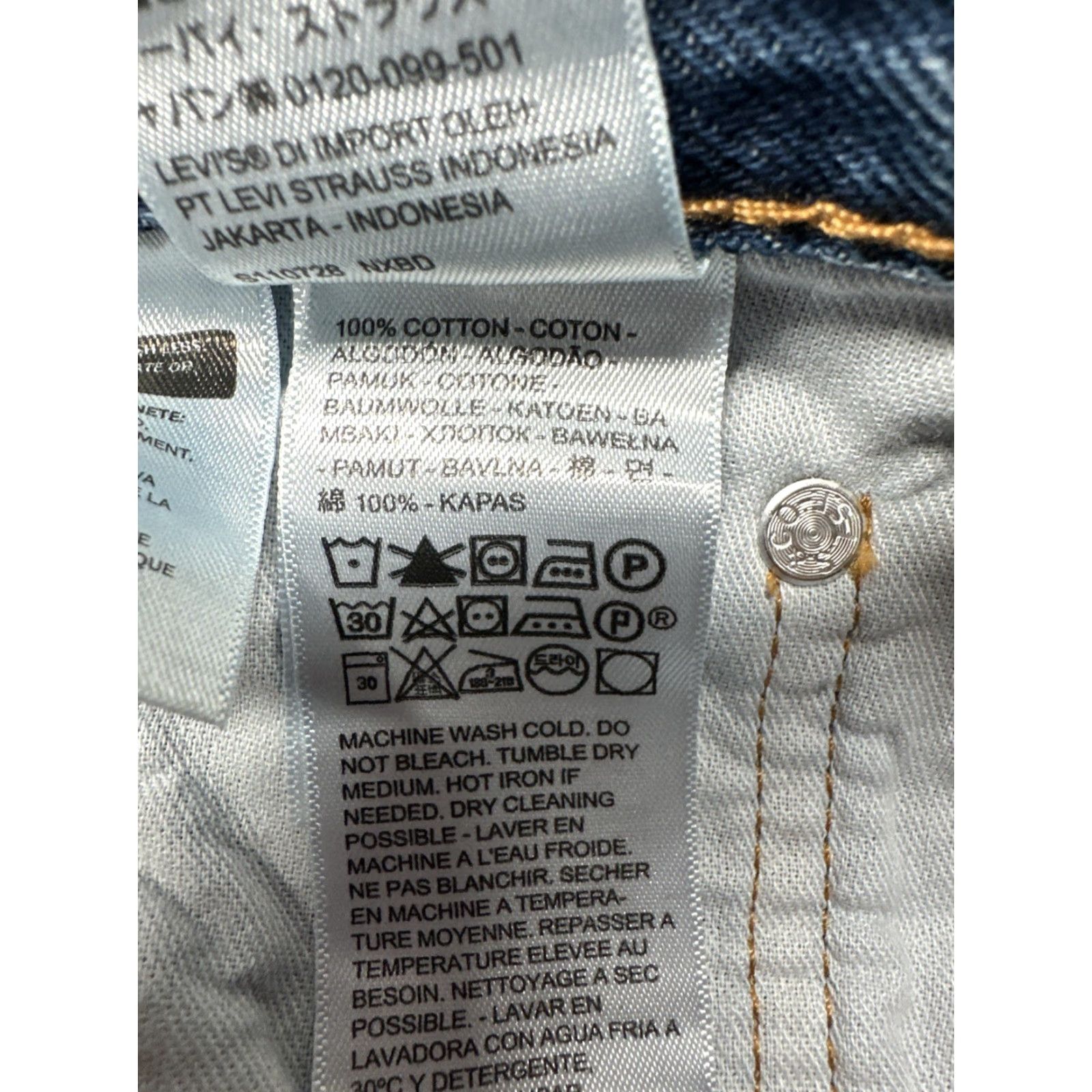 Levi's Levi's 505 Jeans Men Regular Denim Stretch 30x30 Straight Blue Size US 30 / EU 46 - 7 Thumbnail