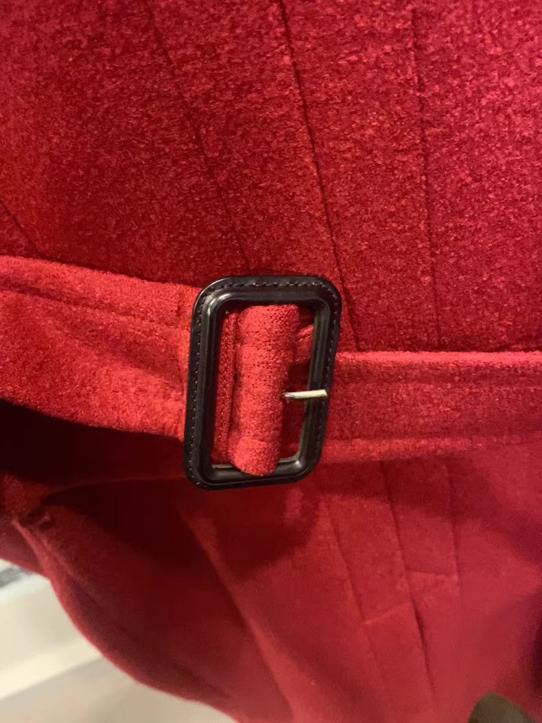 Burberry Burberry Red Wool Long Coat for Women Size S / US 4 / IT 40 - 11 Thumbnail
