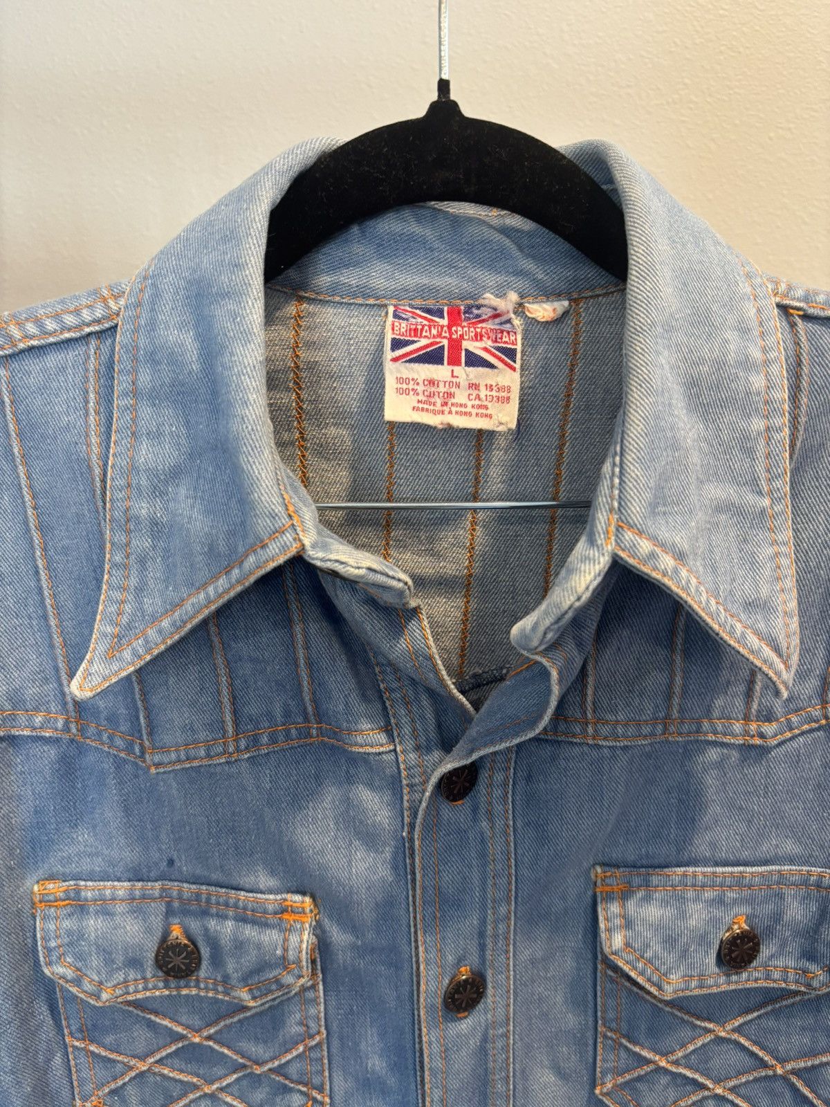 Japanese Brand Brittania Sportswear🏸 Denim Jacket Size US L / EU 52-54 / 3 - 5 Thumbnail