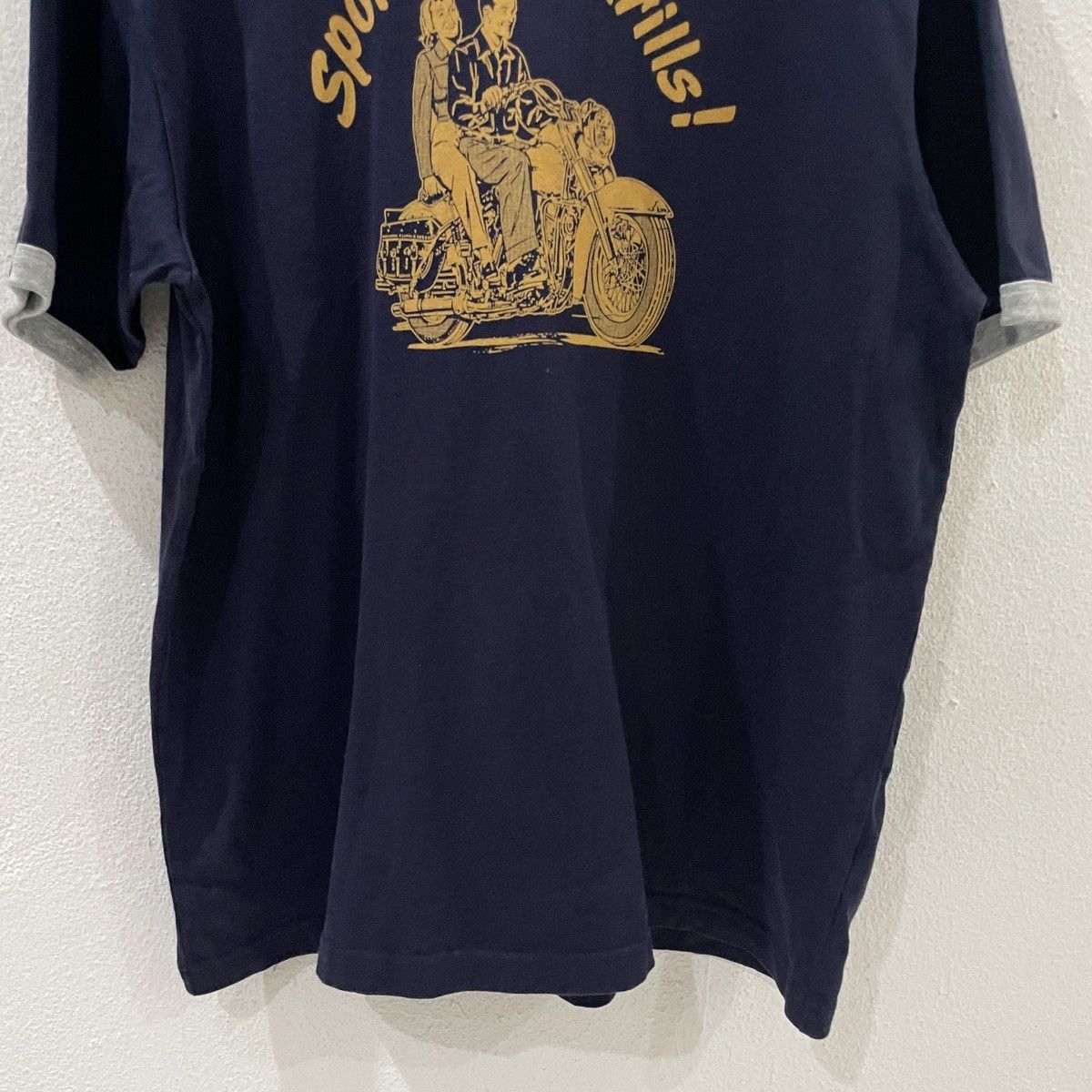 Japanese Brand Vintage 90s Non Stoce Flyer Bikers Tee Size US L / EU 52-54 / 3 - 4 Thumbnail