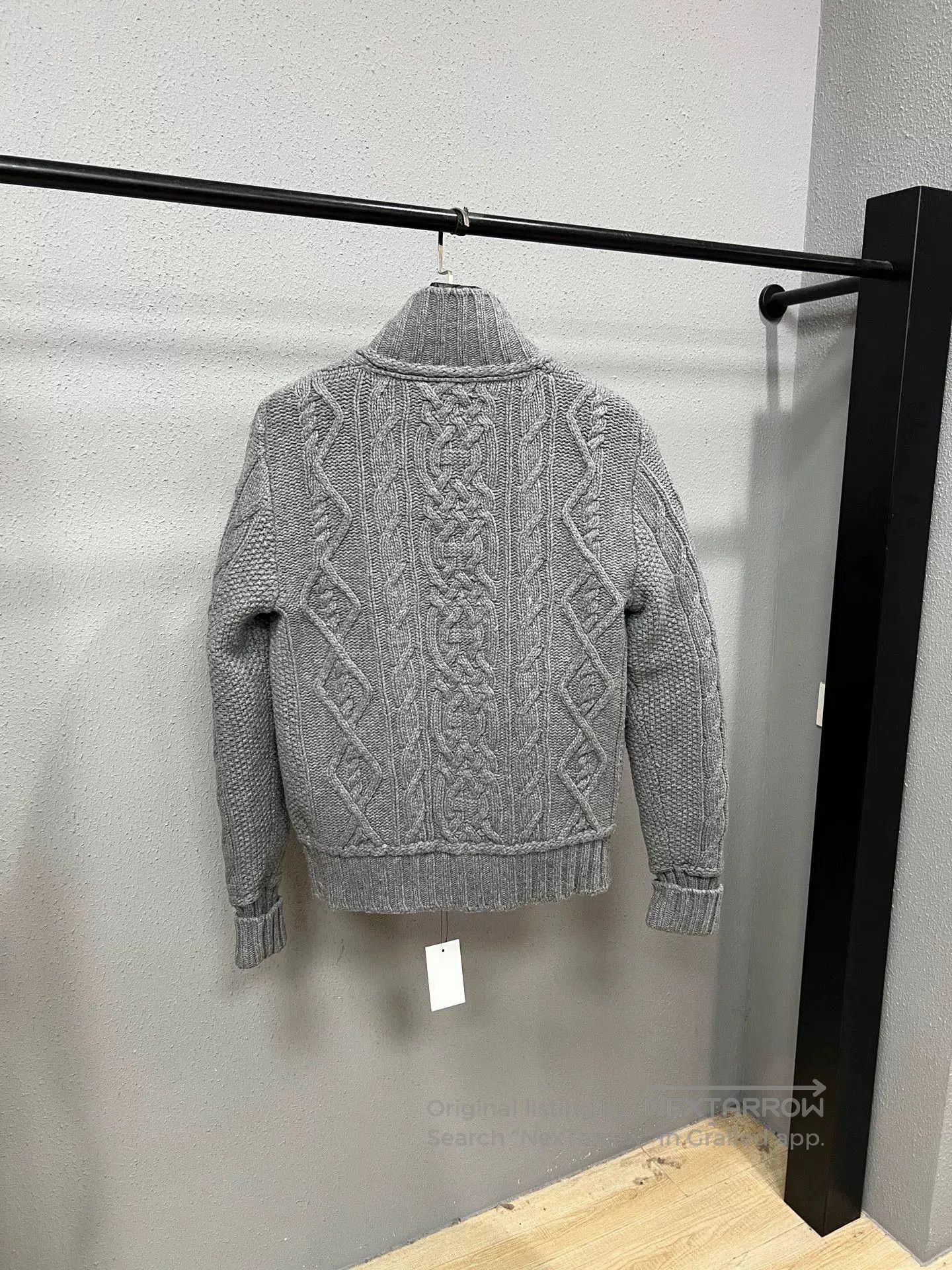 Dolce & Gabbana gray cashmere knit down jacket. Size US L / EU 52-54 / 3 - 2 Thumbnail