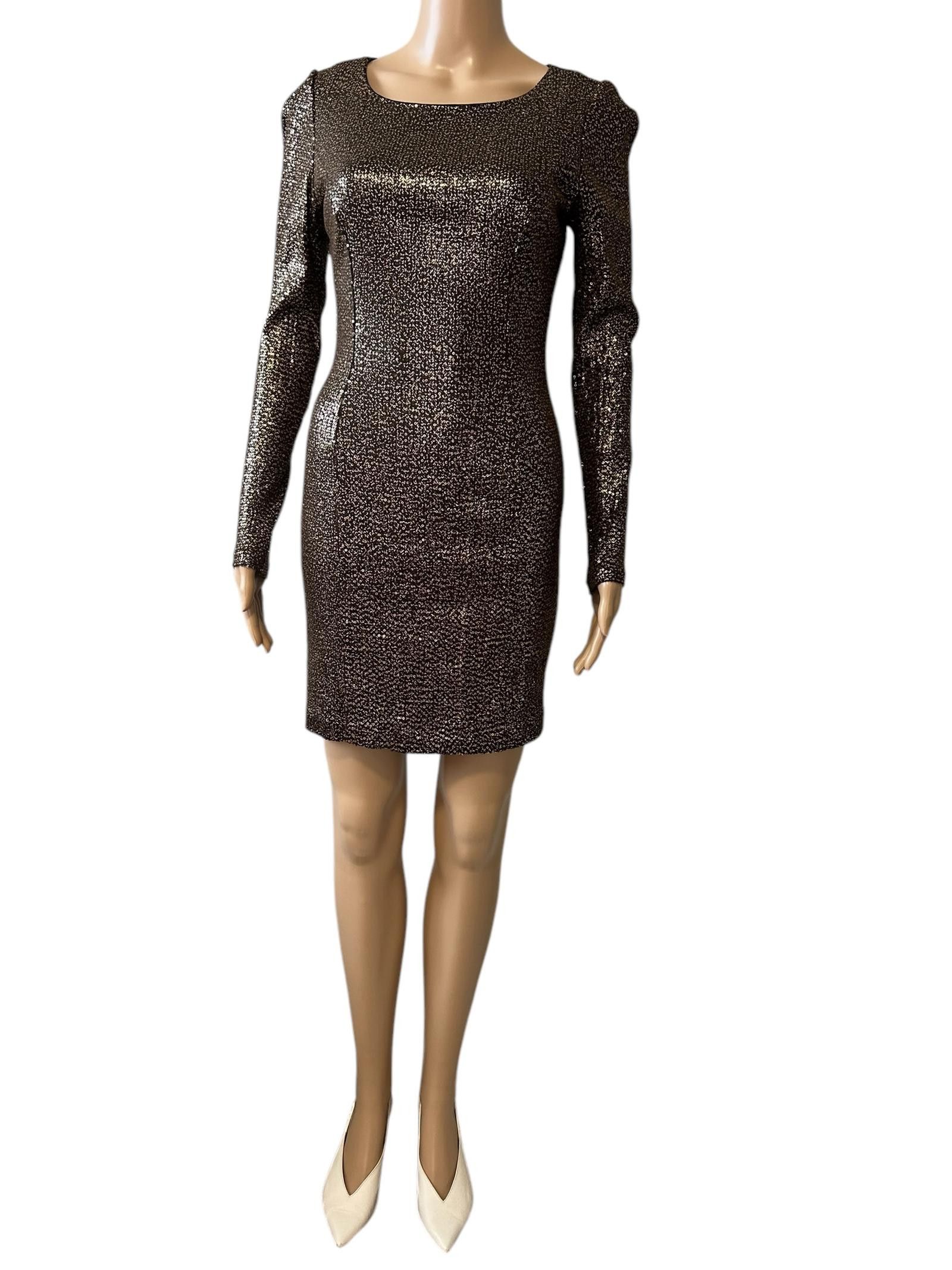 Guess Glamorous Long Sleeve Sequined Dress Size M / US 6-8 / IT 42-44 - 1 Thumbnail
