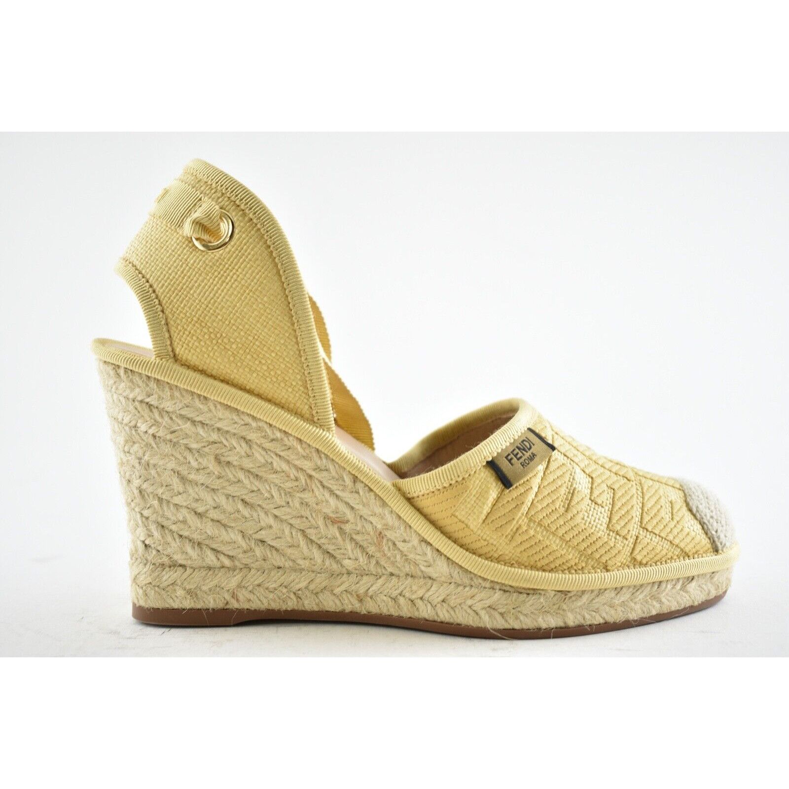 Fendi Roma FF Logo Ankle Strap Lace Up Sandal Wedge Heel 41 Size US 11 / IT 41 - 3 Thumbnail