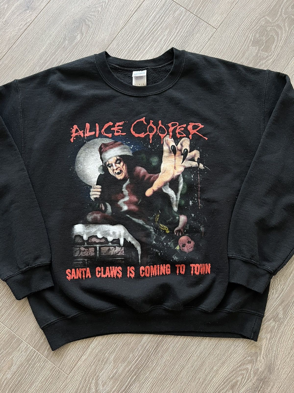 Band Tees × Vintage Vintage Alice Cooper Band Sweatshirt Size US L / EU 52-54 / 3 - 2 Thumbnail