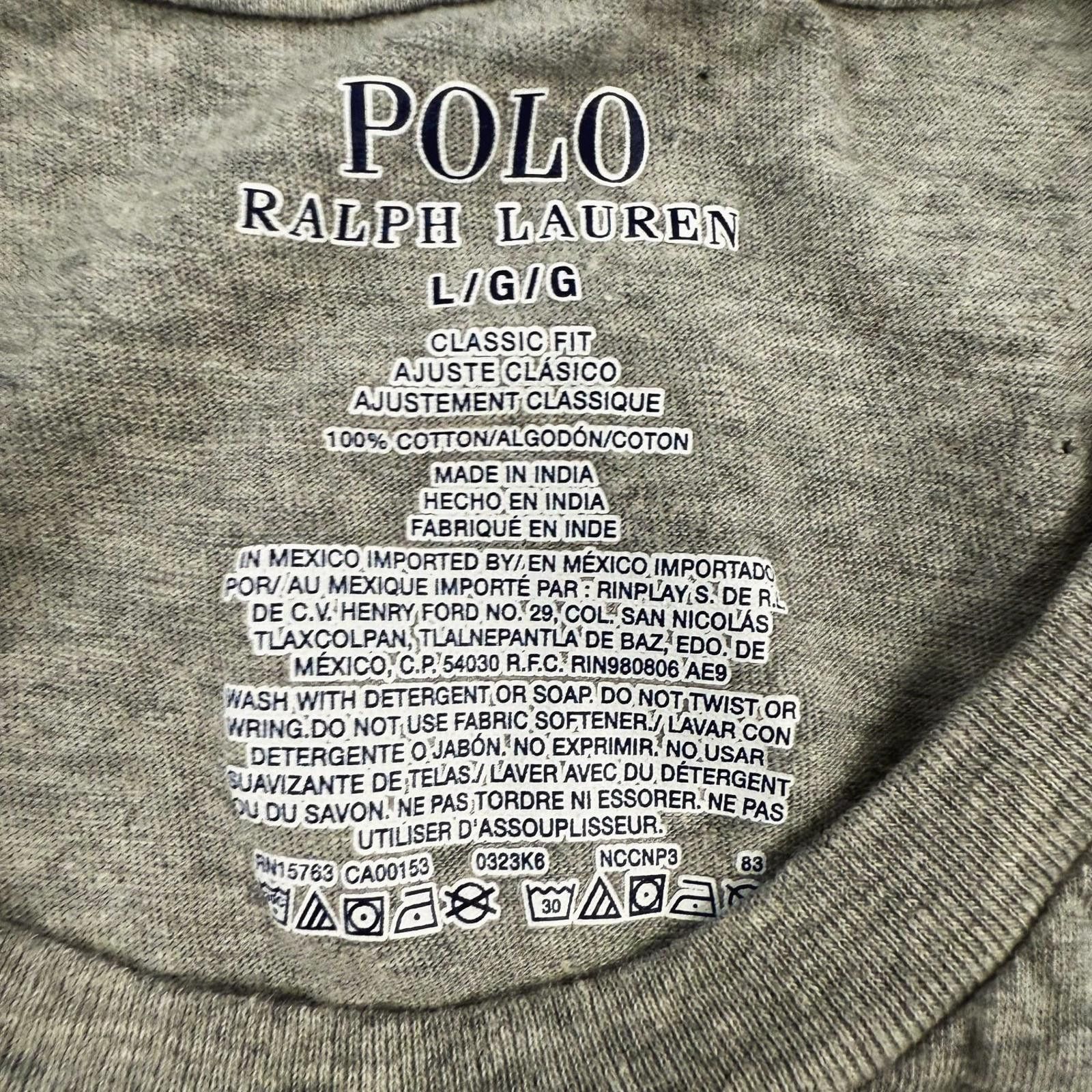 Polo Ralph Lauren Polo Ralph Lauren Shirt Mens L Gray Classic Fit Pony Logo Size US L / EU 52-54 / 3 - 3 Thumbnail