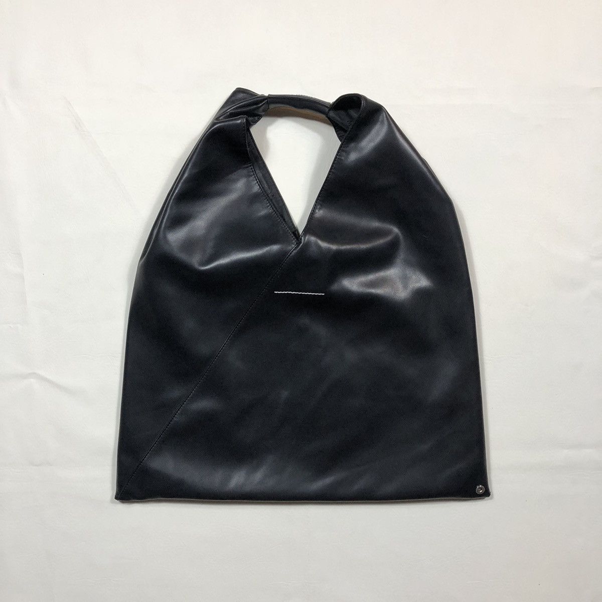 Mm6 Maison Margiela Leather Tote Bag in Black, Women's