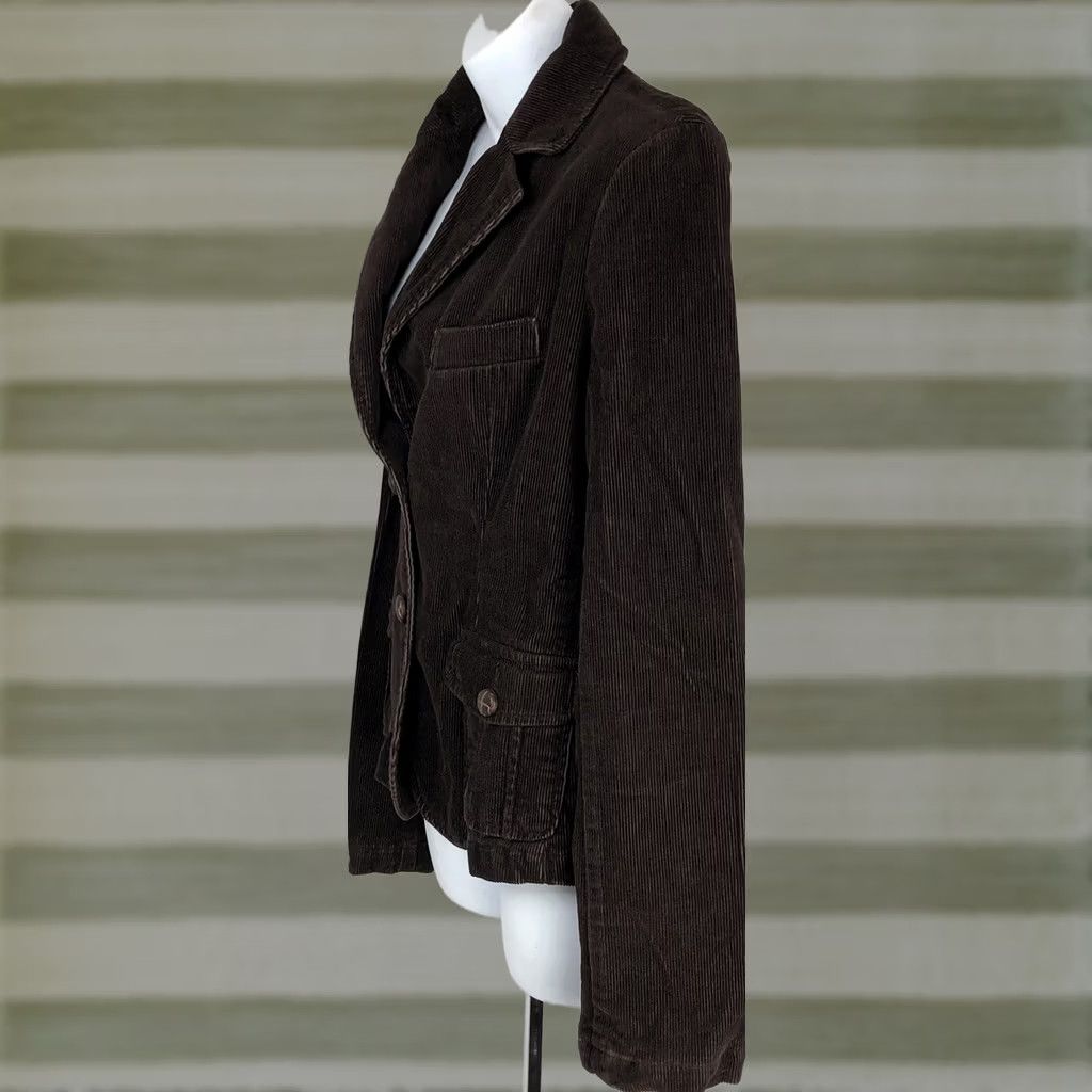 American Eagle Outfitters VINTAGE American Outfitters Blazer Jacket Women M Brown Corduroy 2-Button Career 2009 Bohemian Retro Classic Modern Fall Spring Summer Winter Size M / US 6-8 / IT 42-44 - 1 Thumbnail