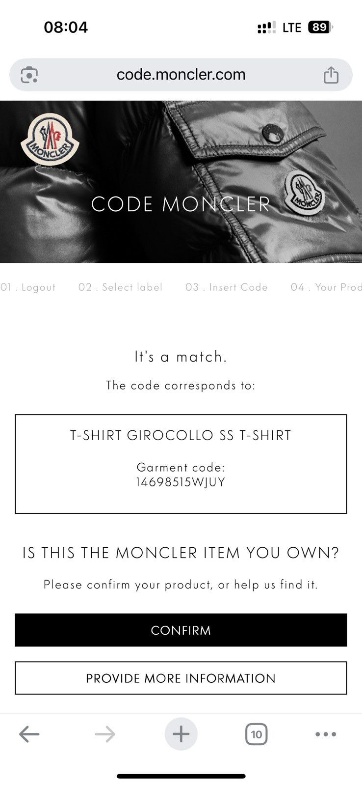 Moncler Moncler Logo Girocollo White & Pink Tshirt Size M / US 6-8 / IT 42-44 - 14 Thumbnail