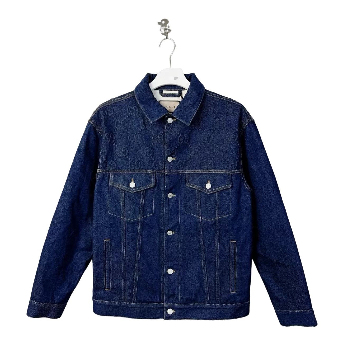 Gucci Gucci Embossed GG Logo Denim Jacket Size 46 Size US S / EU 44-46 / 1 - 1 Thumbnail