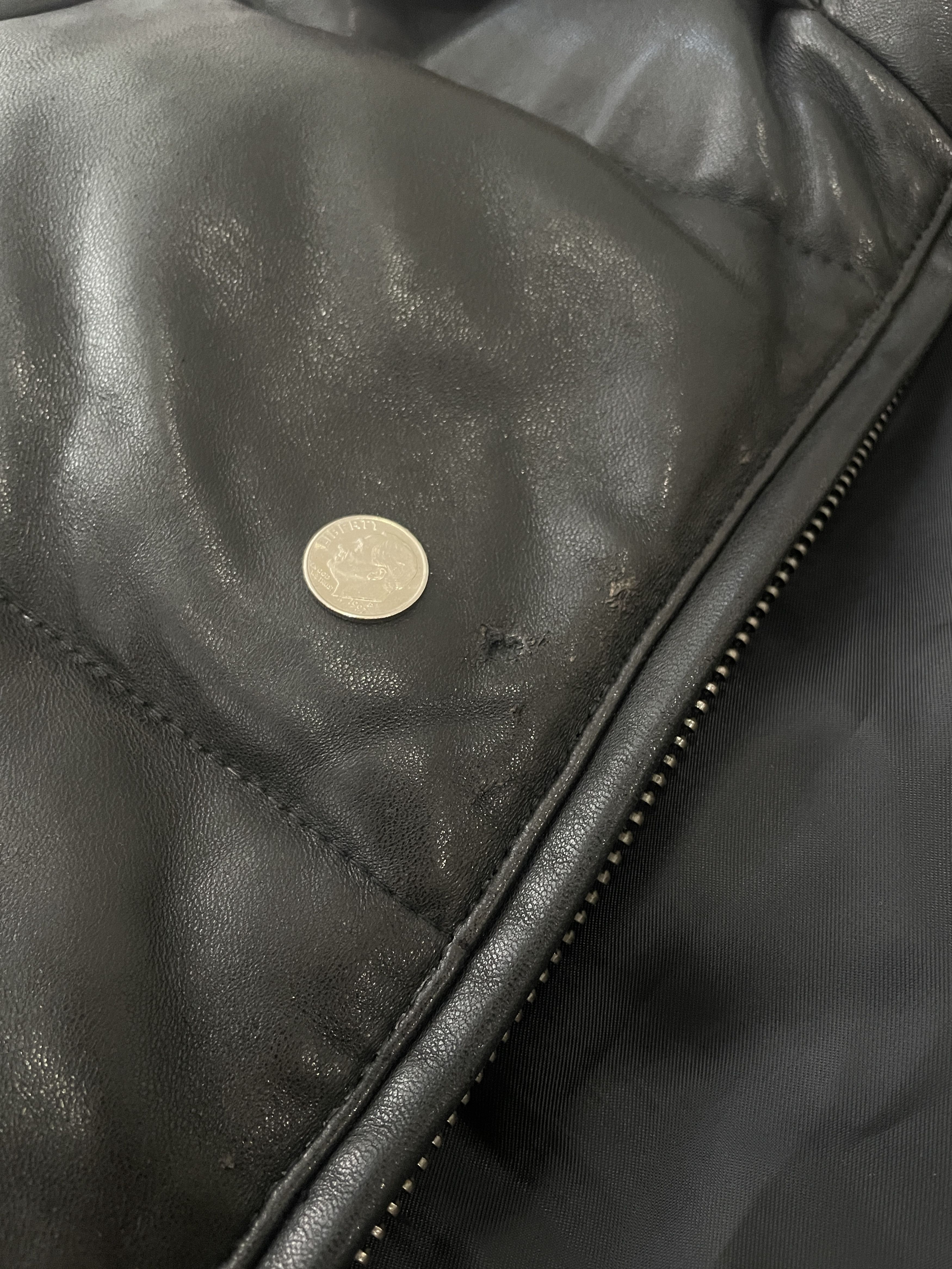 Avirex Black Avirex leather down jacket with removable hood Size US M / EU 48-50 / 2 - 3 Thumbnail