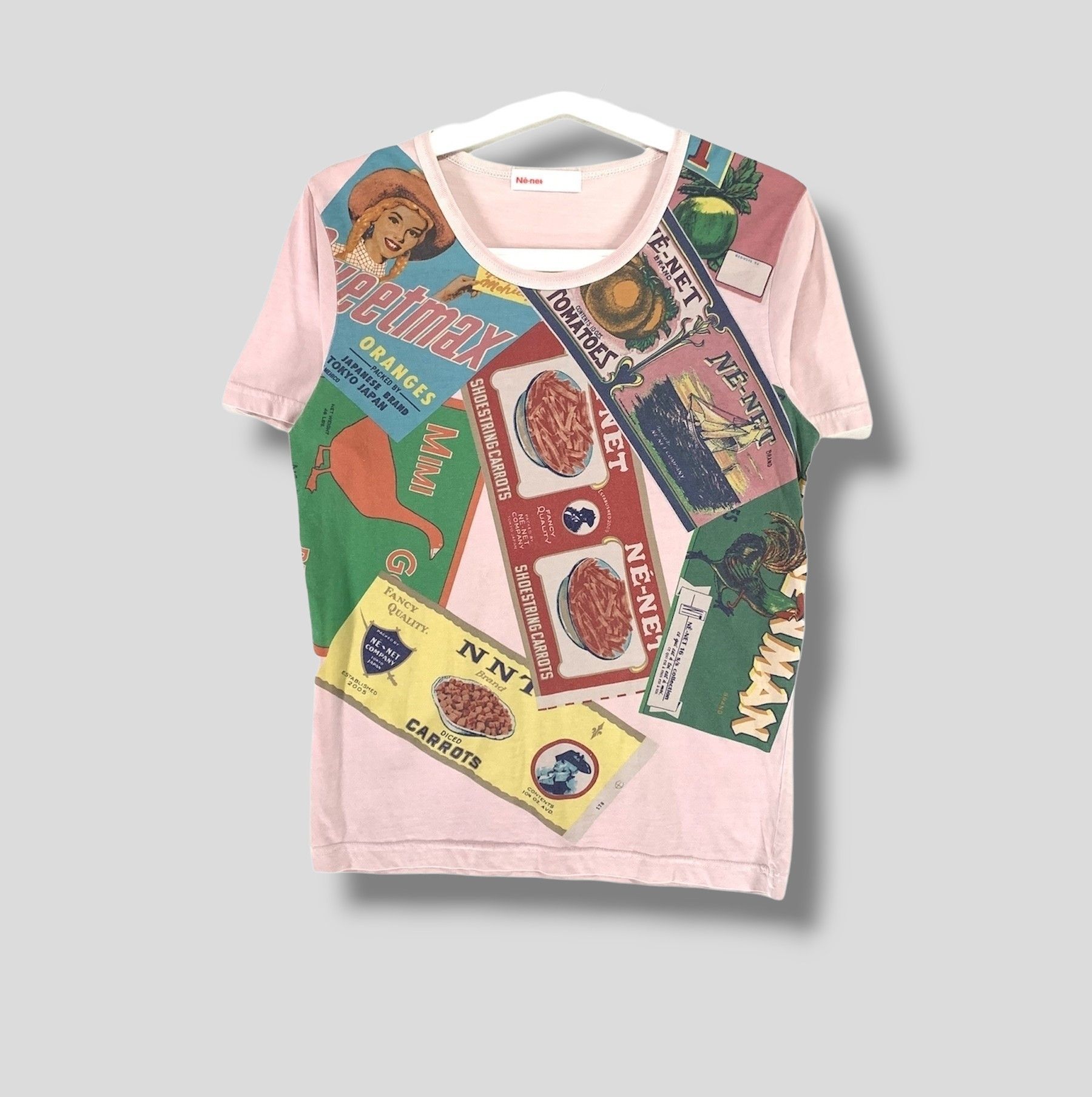 Ne-net pop art advertisement logo t shirt