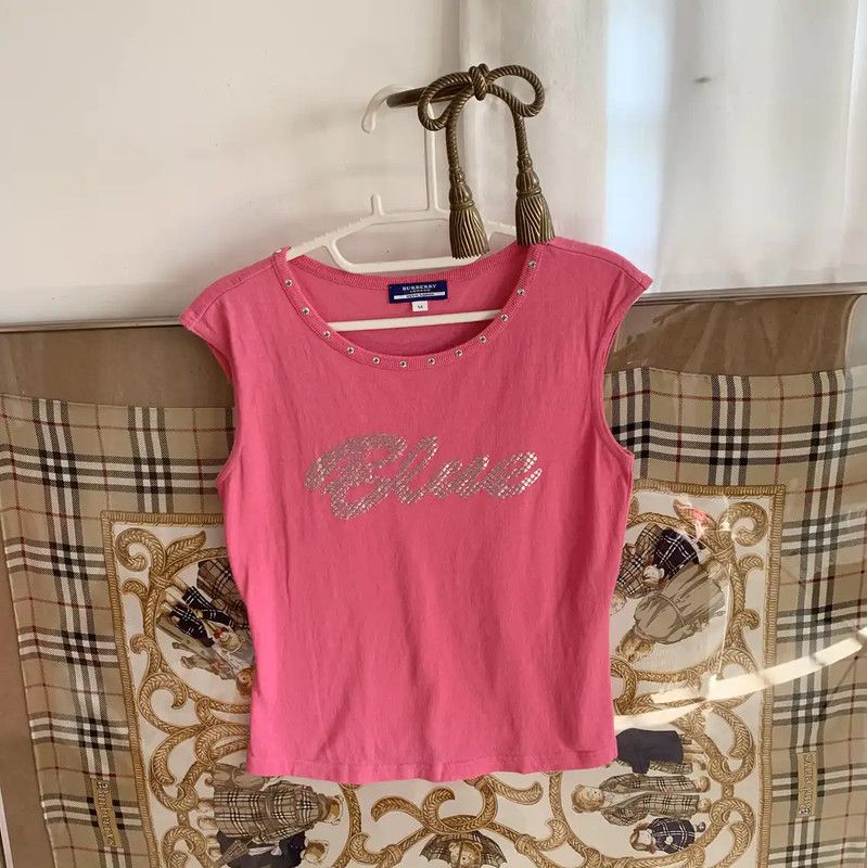 Burberry Burberry Pink Cotton Short Sleeve T-Shirt Size M / US 6-8 / IT 42-44 - 1 Thumbnail