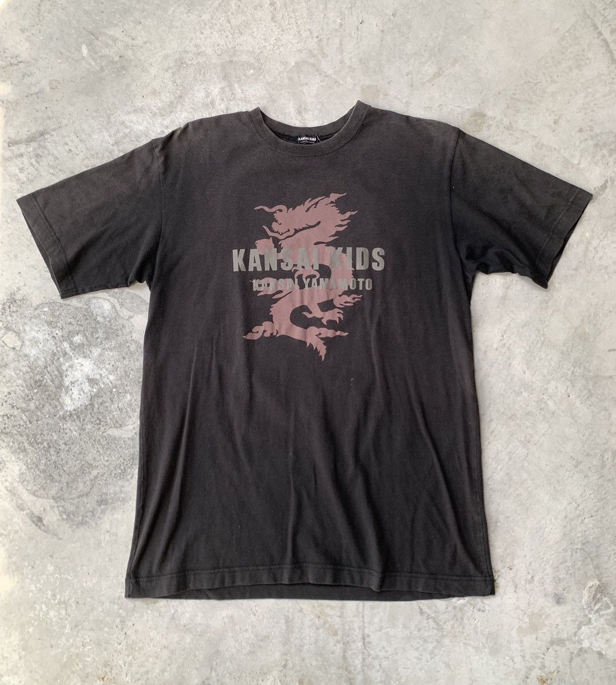Japanese Brand × Kansai Yamamoto × Vintage Vtg Dragon Kansai Kids Natural Faded Size US L / EU 52-54 / 3 - 1 Thumbnail