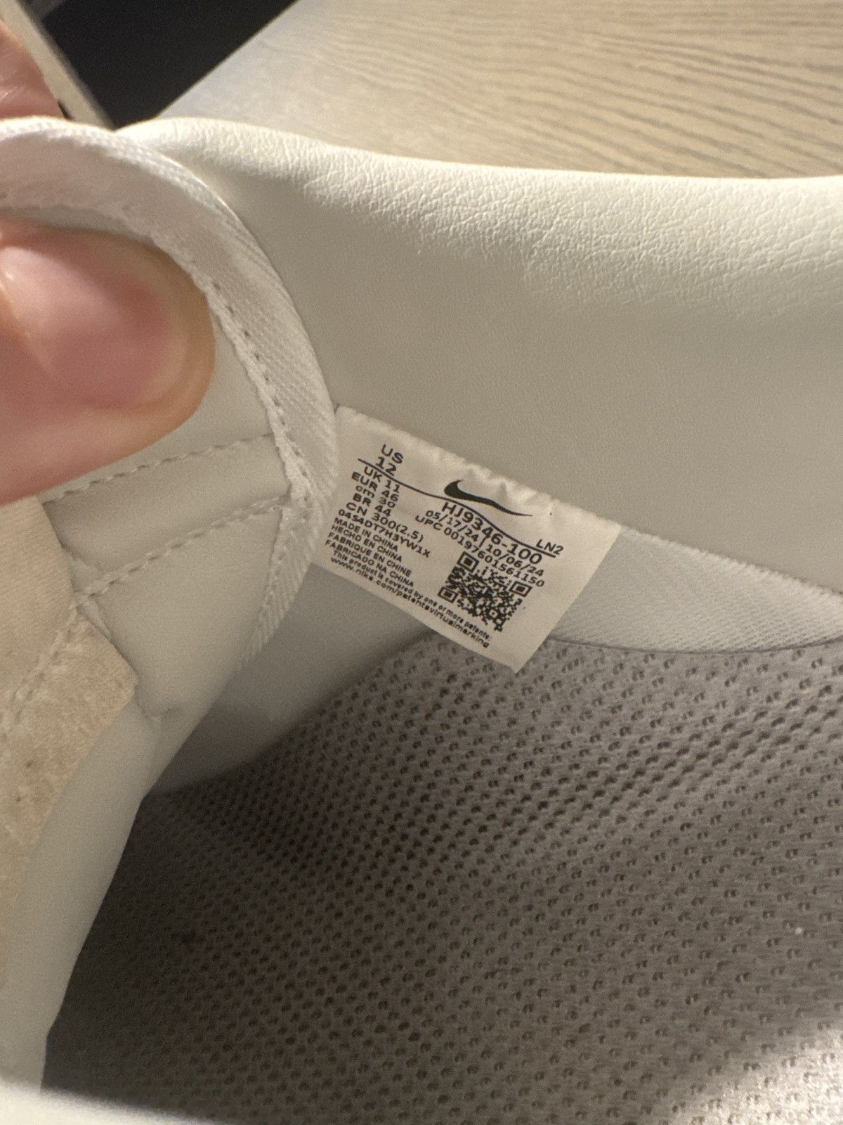 Nike Nike Air Force 1 Low .SWOOSH Dirty Triple White Size US 12 / EU 45 - 8 Thumbnail