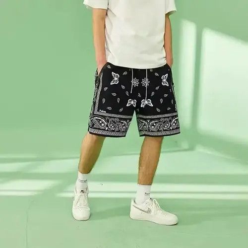 High Sport × Japanese Brand × Jean 20SS Indigo Union Japan Black Bandana Butterfly Shorts Size US 33 - 2 Thumbnail