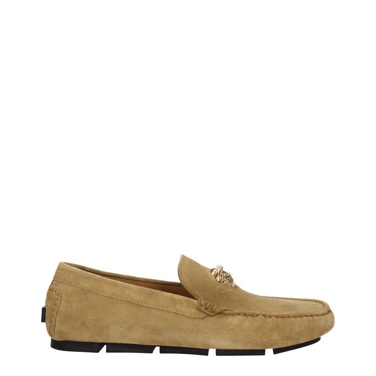image of Versace Ob1O1E0524 Loafers In Beige/black, Men's (Size 10)