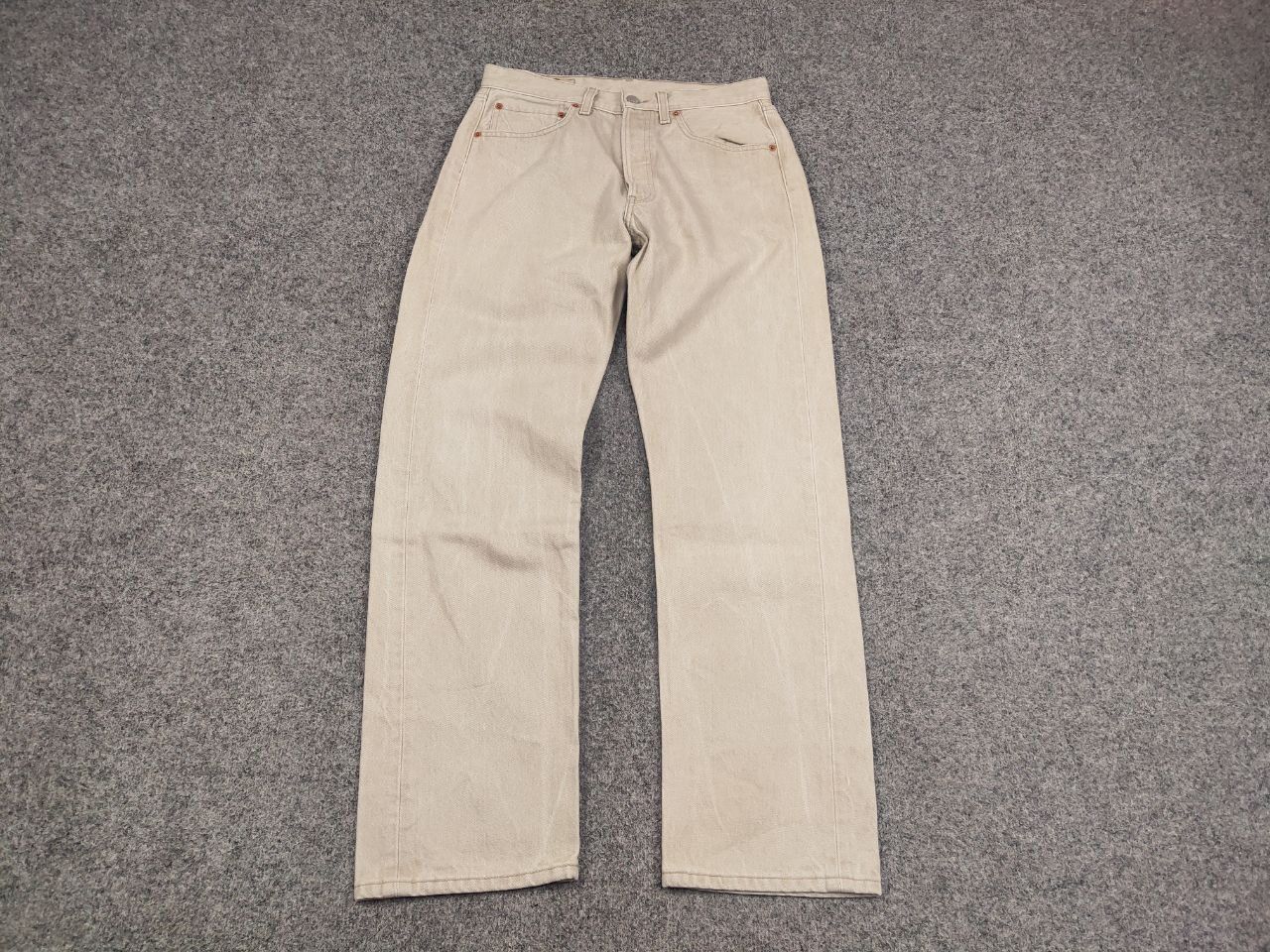 Levi's Vintage 90's Levis 501 Light beige Denim Jeans USa Style Size US 31 - 3 Thumbnail