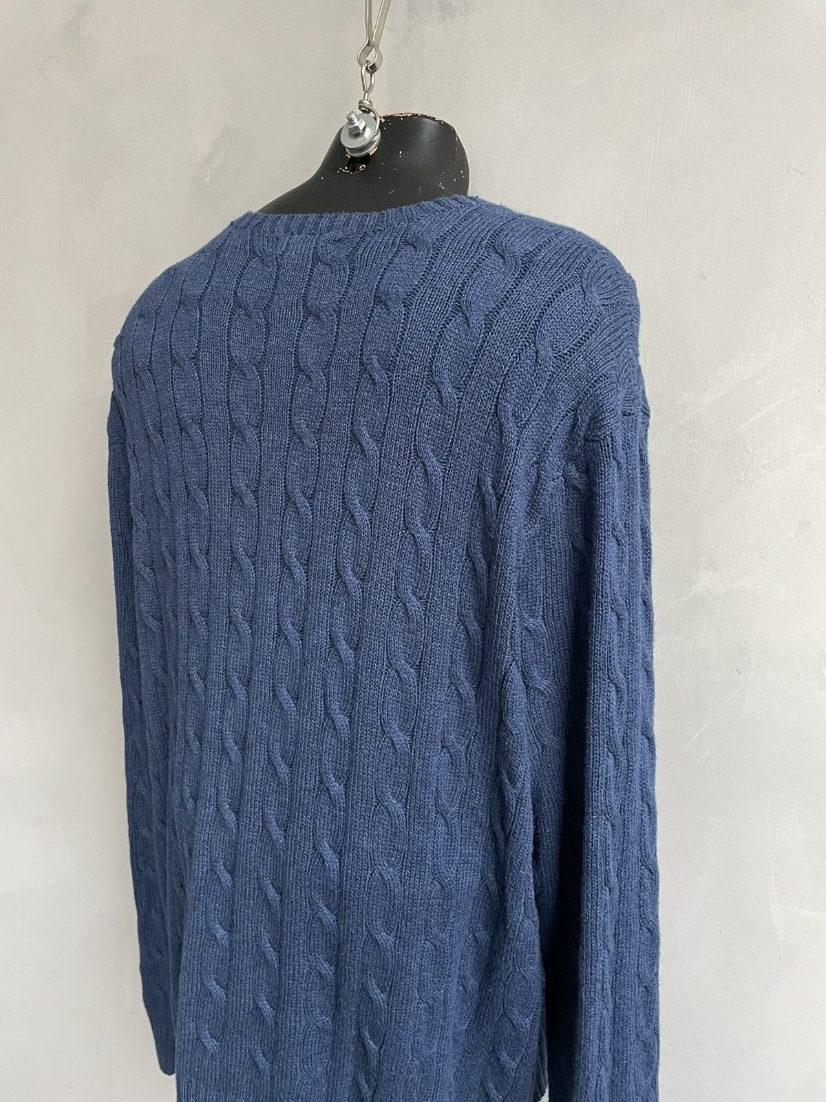 Polo Ralph Lauren Polo Blue Knit Sweater Heavy Oversized old money Style Size US XXL / EU 58 / 5 - 9 Thumbnail