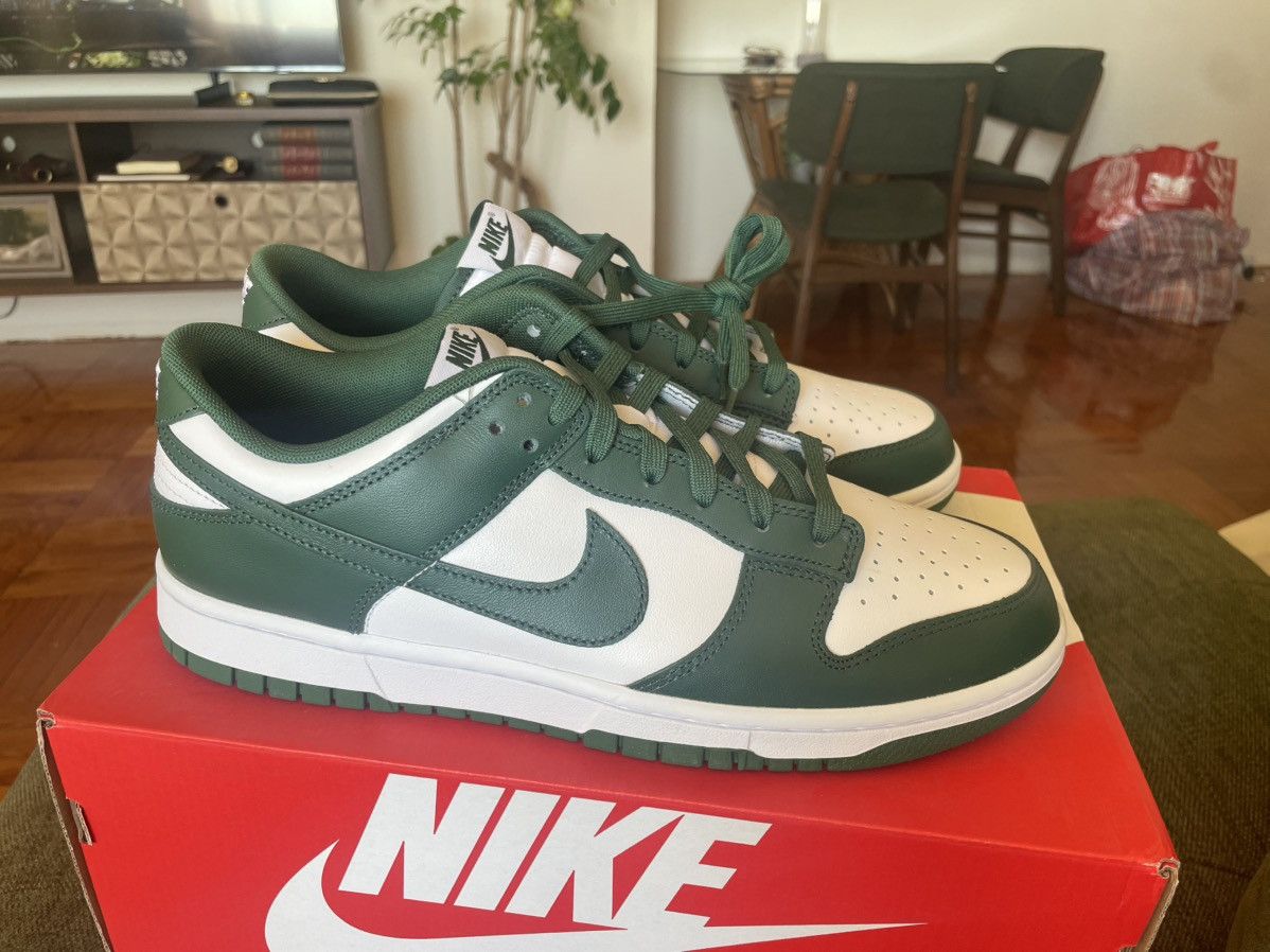 Nike Nike Dunk Low Retro Team Green, White & Orange Size US 11.5 / EU 44-45 - 2 Thumbnail