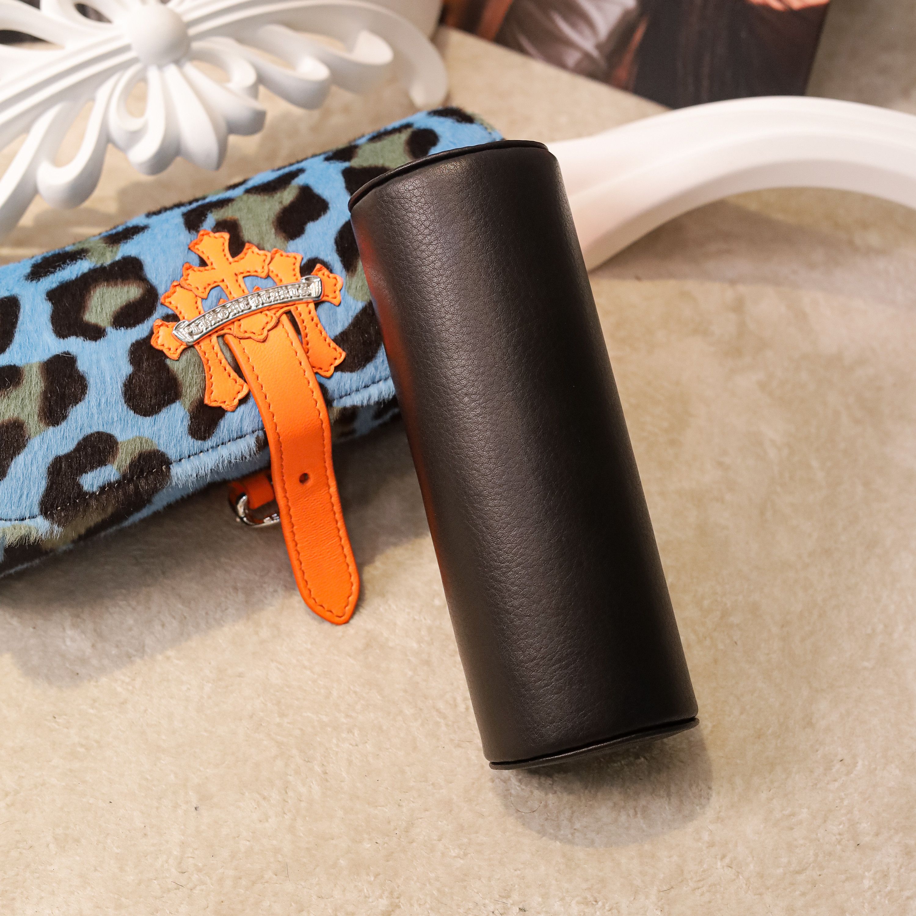Chrome Hearts CHROME HEARTS Bag Jewelry Roll Lihr Blue Cheetah Size ONE SIZE - 14 Thumbnail