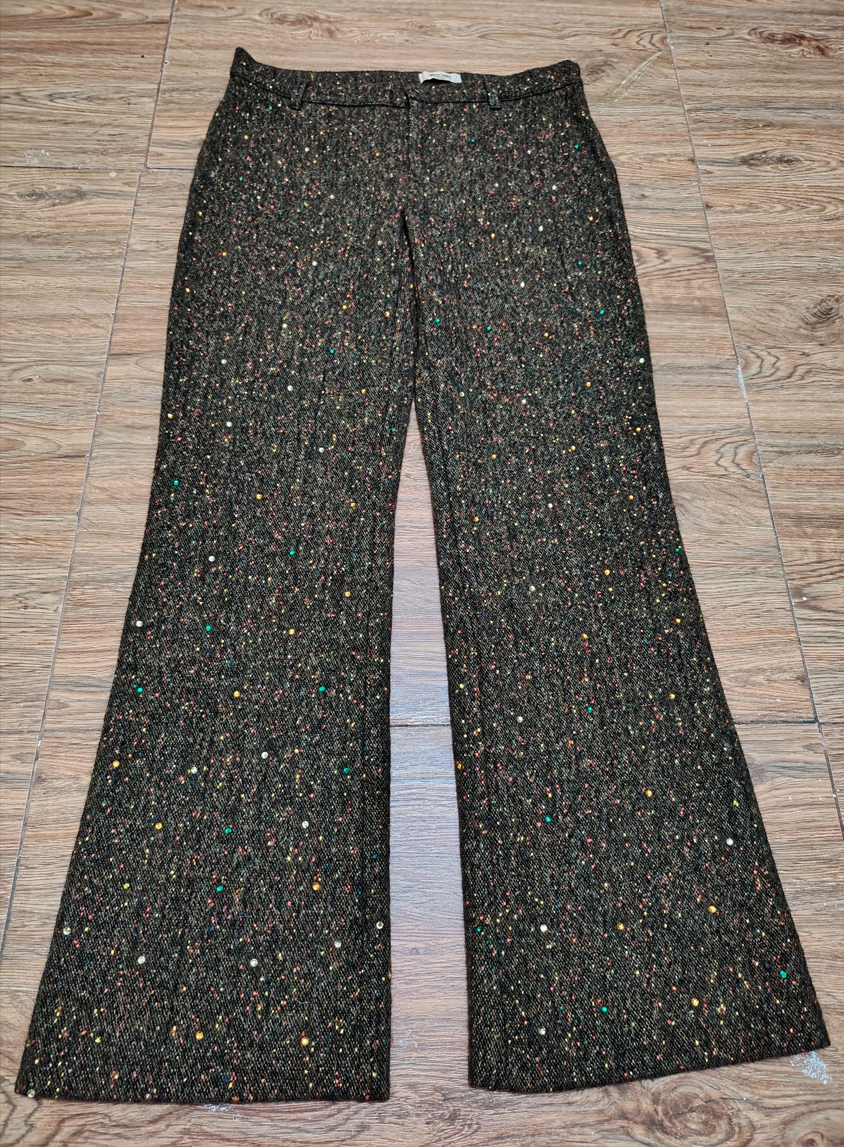 Moschino MOSCHINO - 2000's - Archive - Glittery Party Trouser Pant Size 27" / US 4 / IT 40 - 3 Thumbnail