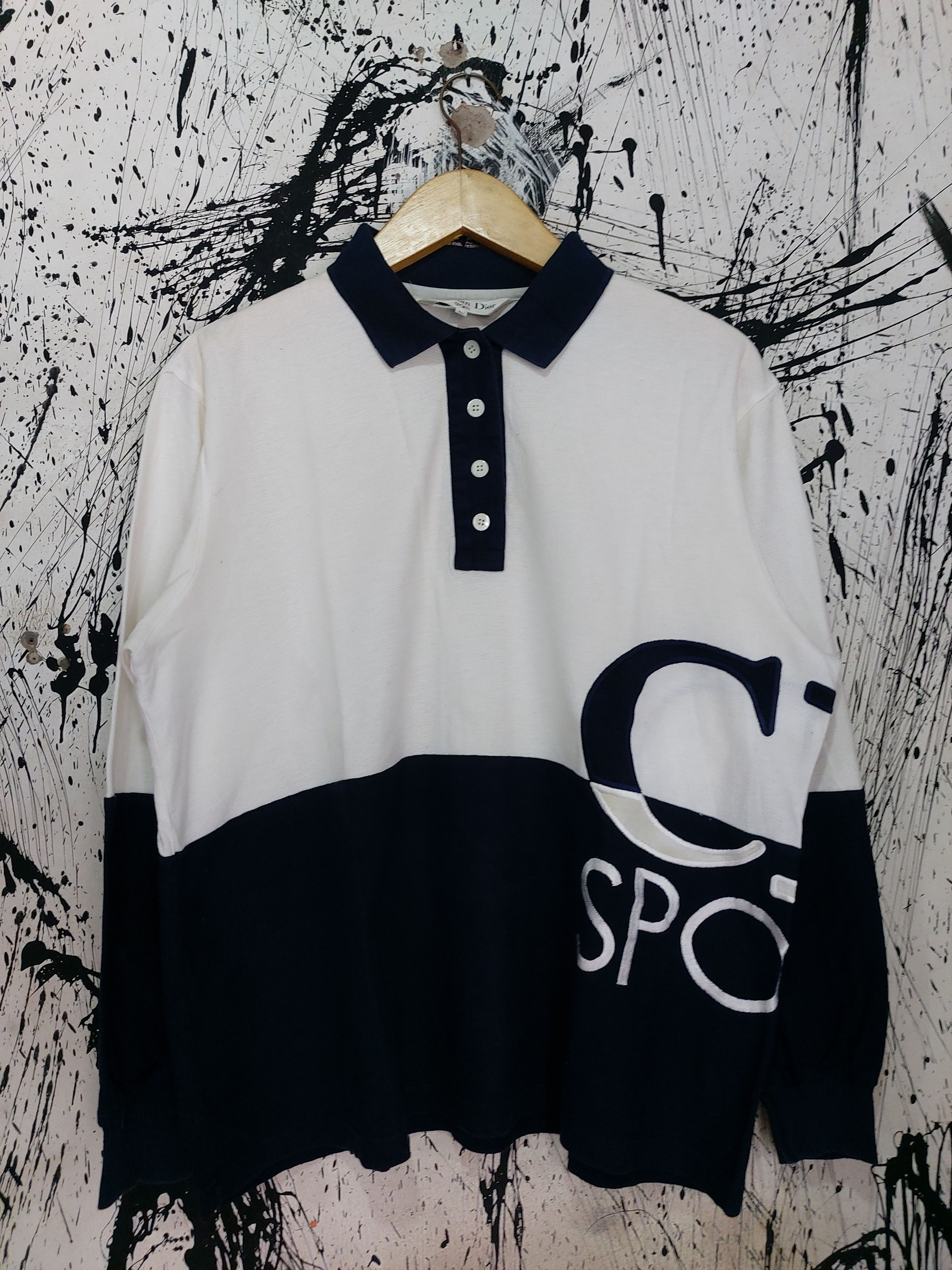Christian Dior Monsieur CHRISTIAN DIOR SPORTS LONGSLEVEE POLO SHIRT Size US L / EU 52-54 / 3 - 1 Thumbnail