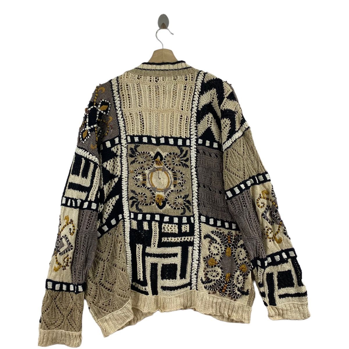 Japanese Brand FICCE By Yoshiyuki Konishi Japanese Brand Hand Knit ButtonUp Size US XL / EU 56 / 4 - 4 Thumbnail