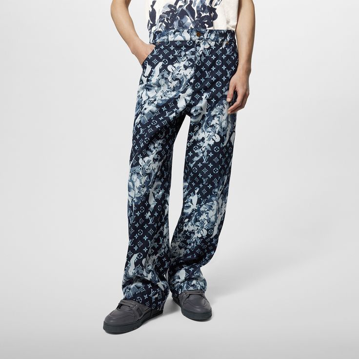 Louis Vuitton Louis Vuitton Monogram Printed Jeans NEW 2300$ Size US 33 - 2 Thumbnail