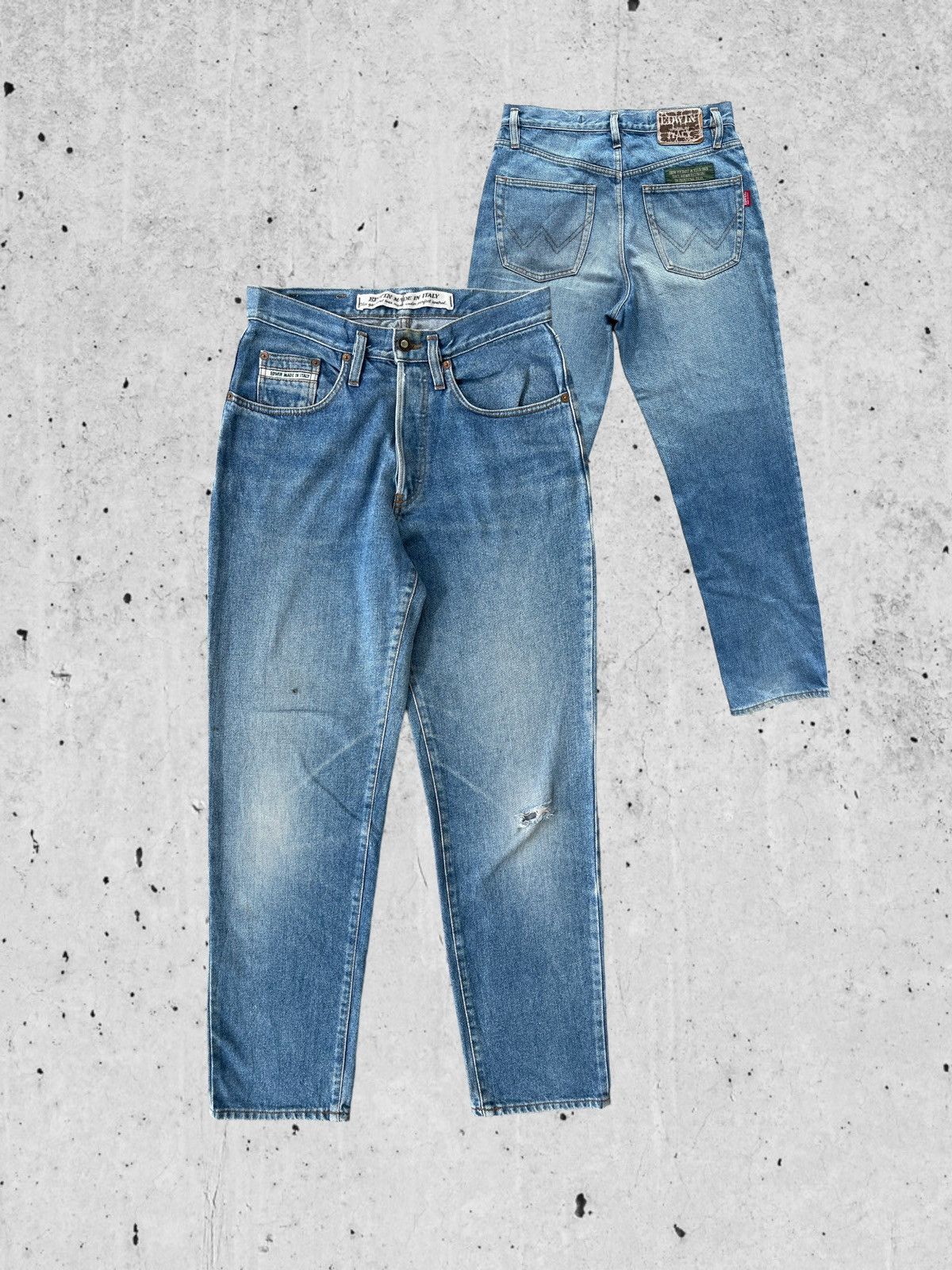 Edwin 🔥 Edwin Italy Distressed Denim Vintage W31 🔥 Size US 31 - 1 Thumbnail