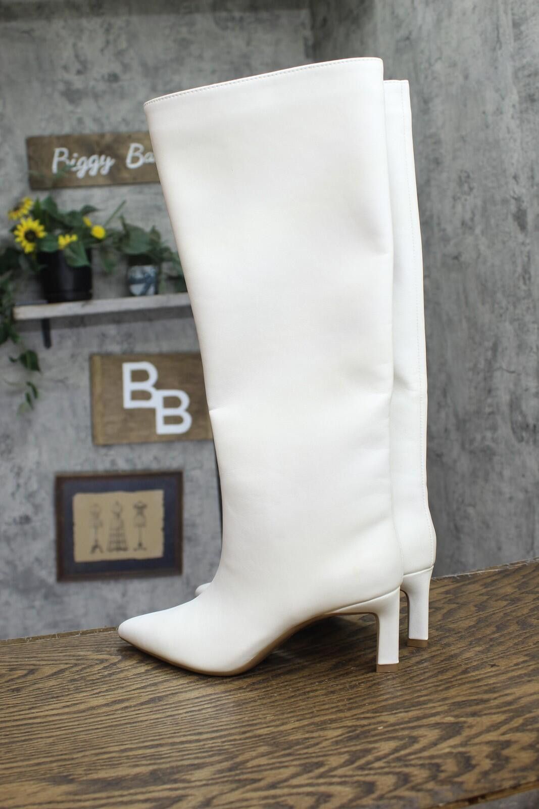 Other On 34th Womens Stovepipe Boots 10019723900 Bone Smooth 6.5m Size US 6.5 / IT 36.5 - 3 Thumbnail