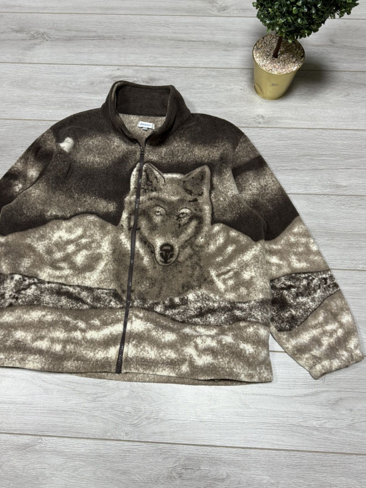 Vintage Wolves 🐺 vintage fleece all over zip atlas damart Size US M / EU 48-50 / 2 - 4 Thumbnail