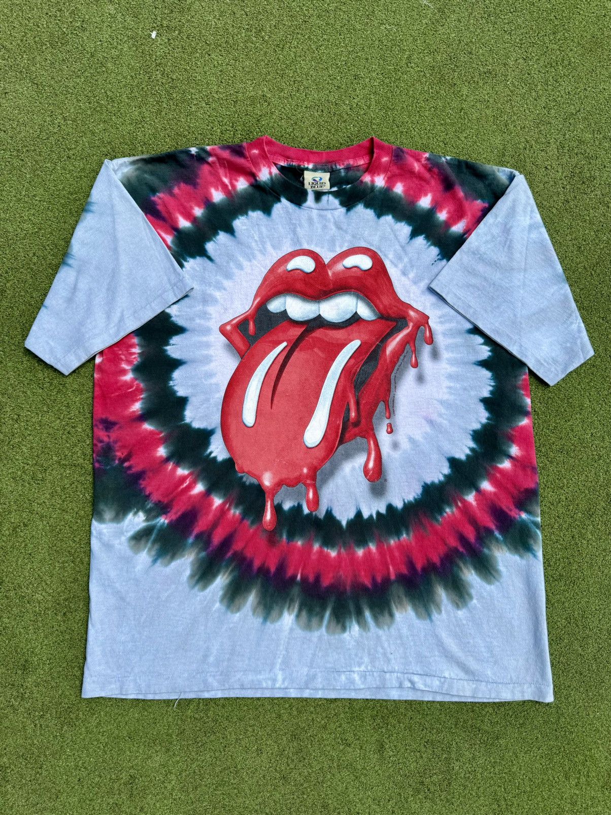 USA製 04&#39;s LIQUID BLUE Rolling Stones tee Liquid Blue Rolling Stones Vintage T-Shirt Men's small Tie
