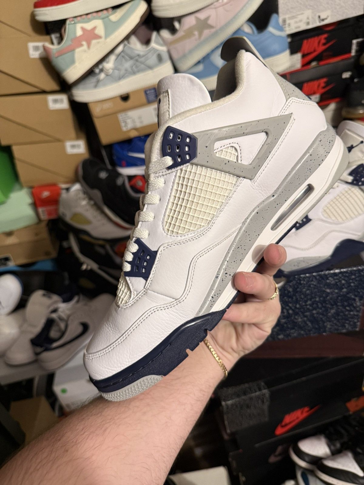 Jordan Brand Jordan retro 4 midnight navy sz 13 Size US 13 / EU 46 - 3 Thumbnail