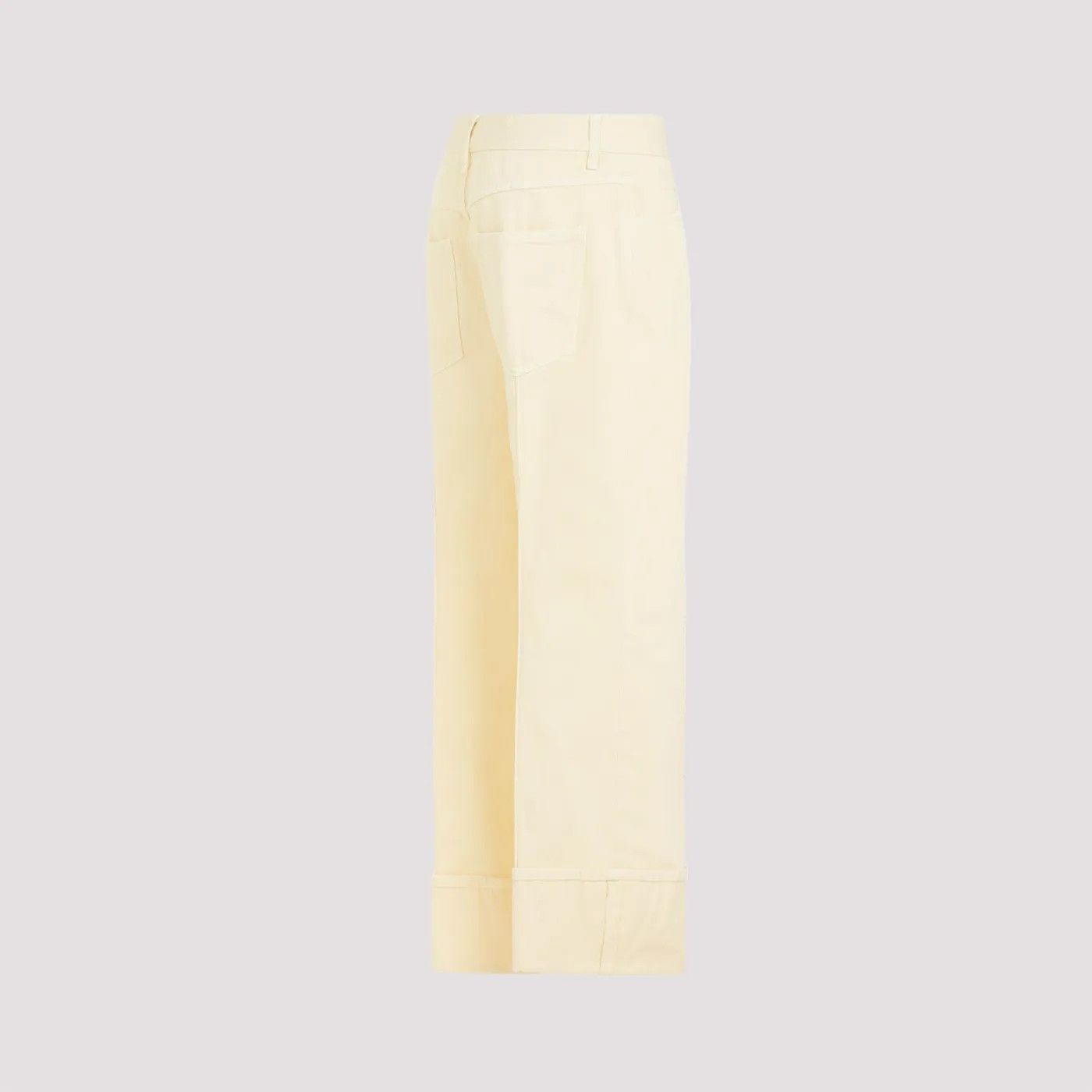 Bottega Veneta o1n1vont1225 Curved Shape Wash Denim Jeans in Yellow Size 27" / US 4 / IT 40 - 3 Thumbnail