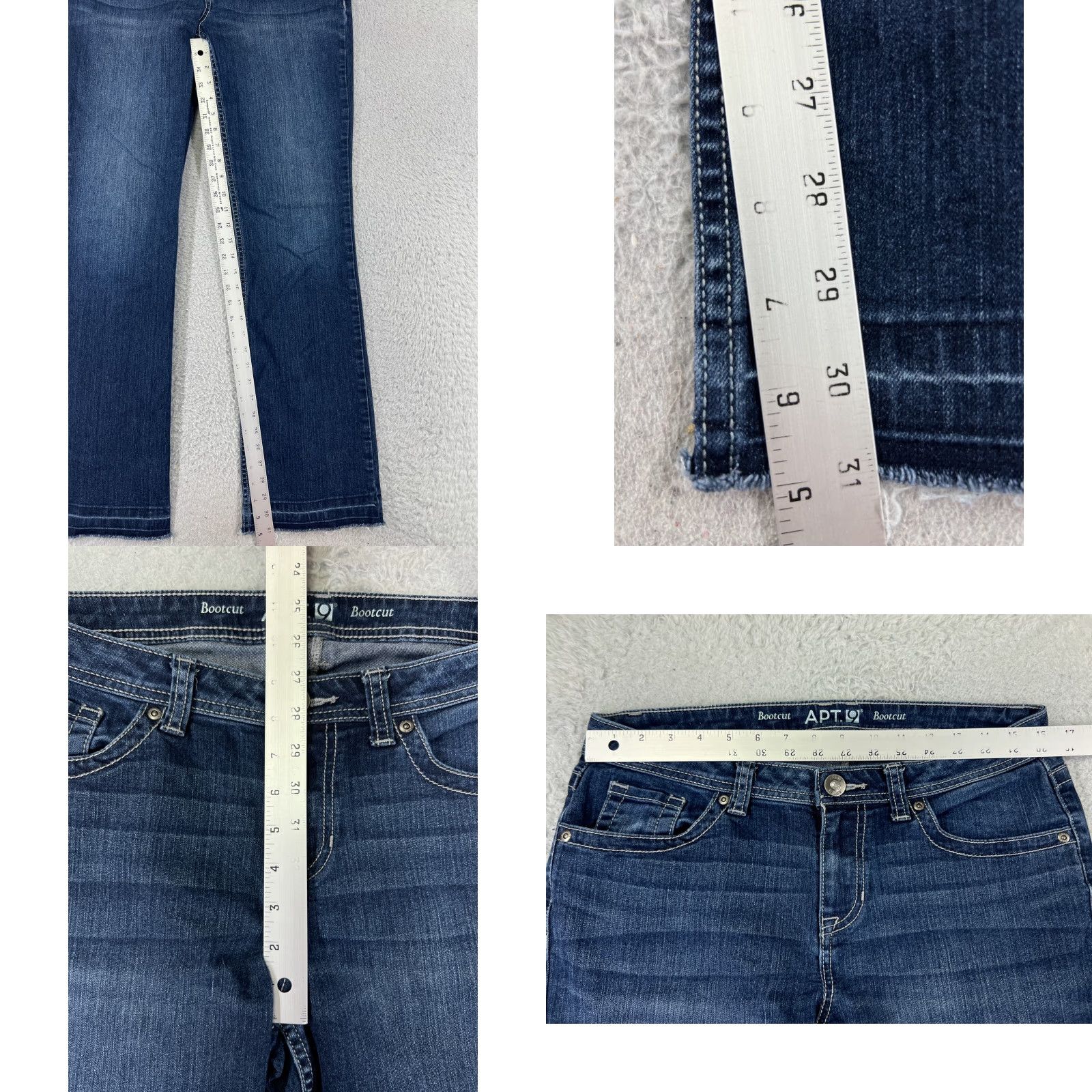 Apt. 9 Apt. 9 Jeans Women 30 Blue Denim Bootcut Mid Rise Embroidered Rhinestone 5-Pocket Cotton Denim Jeans Girls Size 30" / US 8 / IT 44 - 8 Thumbnail
