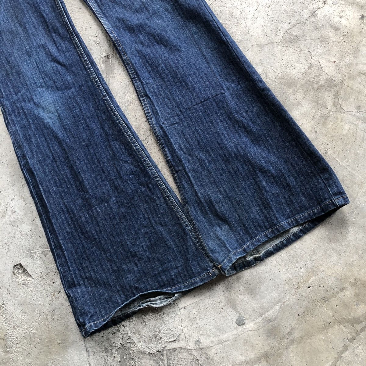 Other BISON Japanese Hickory Stripe Flared Jeans Size US 30 / EU 46 - 5 Thumbnail