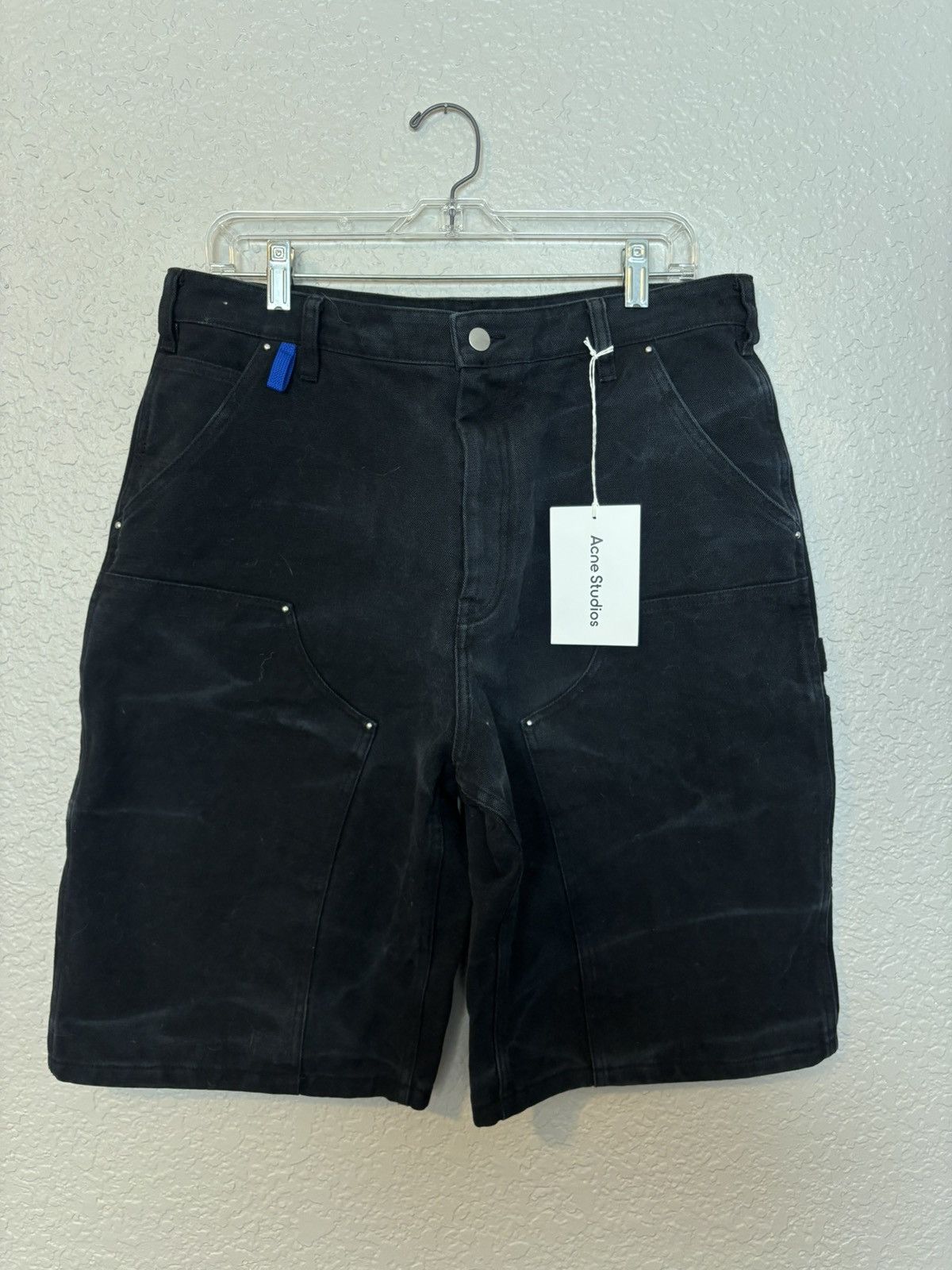 Acne Studios Canvas Face Shorts With Tags