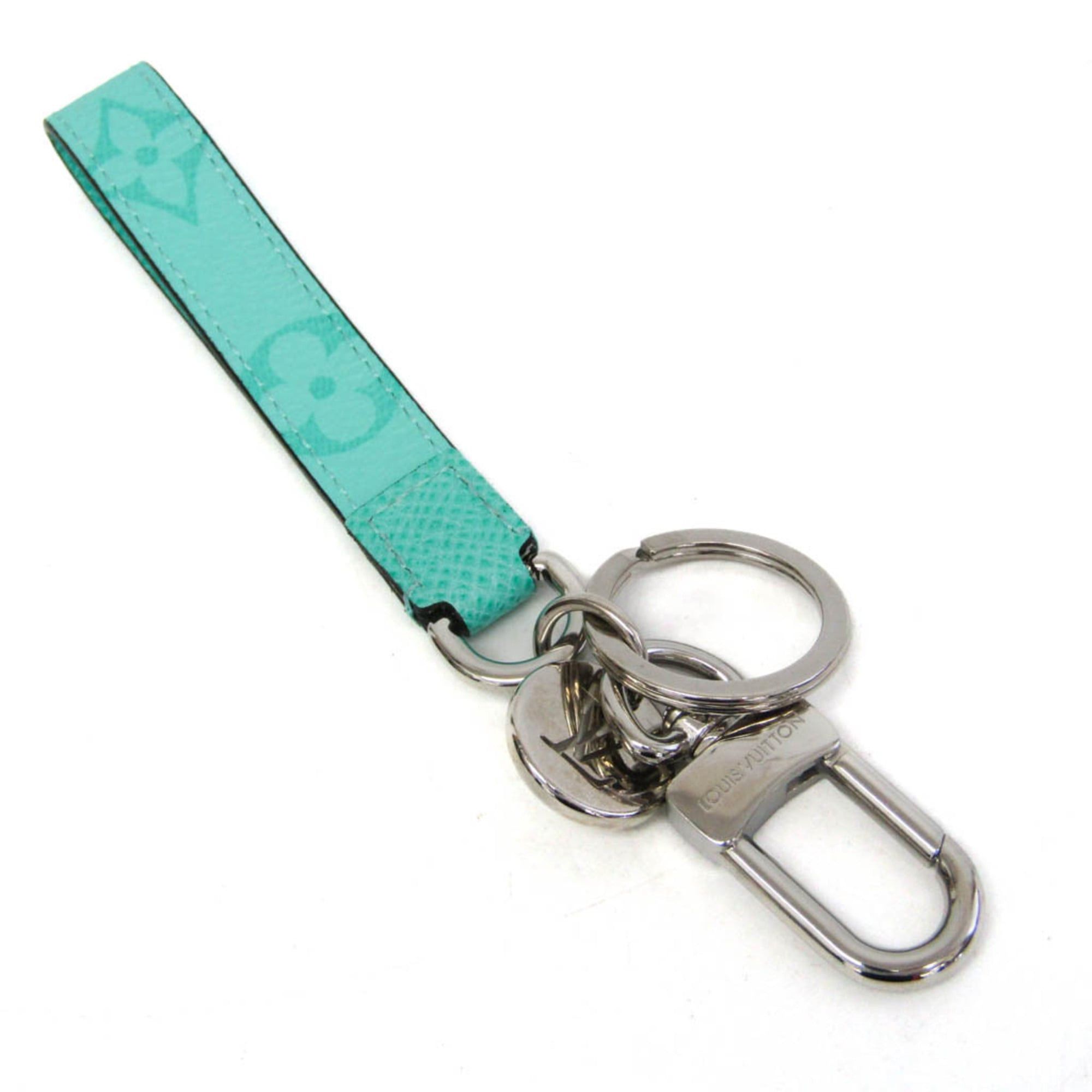 Louis Vuitton Louis Vuitton Taigarama Dragonne Slim Key Ring M01105 Keyring (Gunmetal,Light Green) Size ONE SIZE - 1 Thumbnail