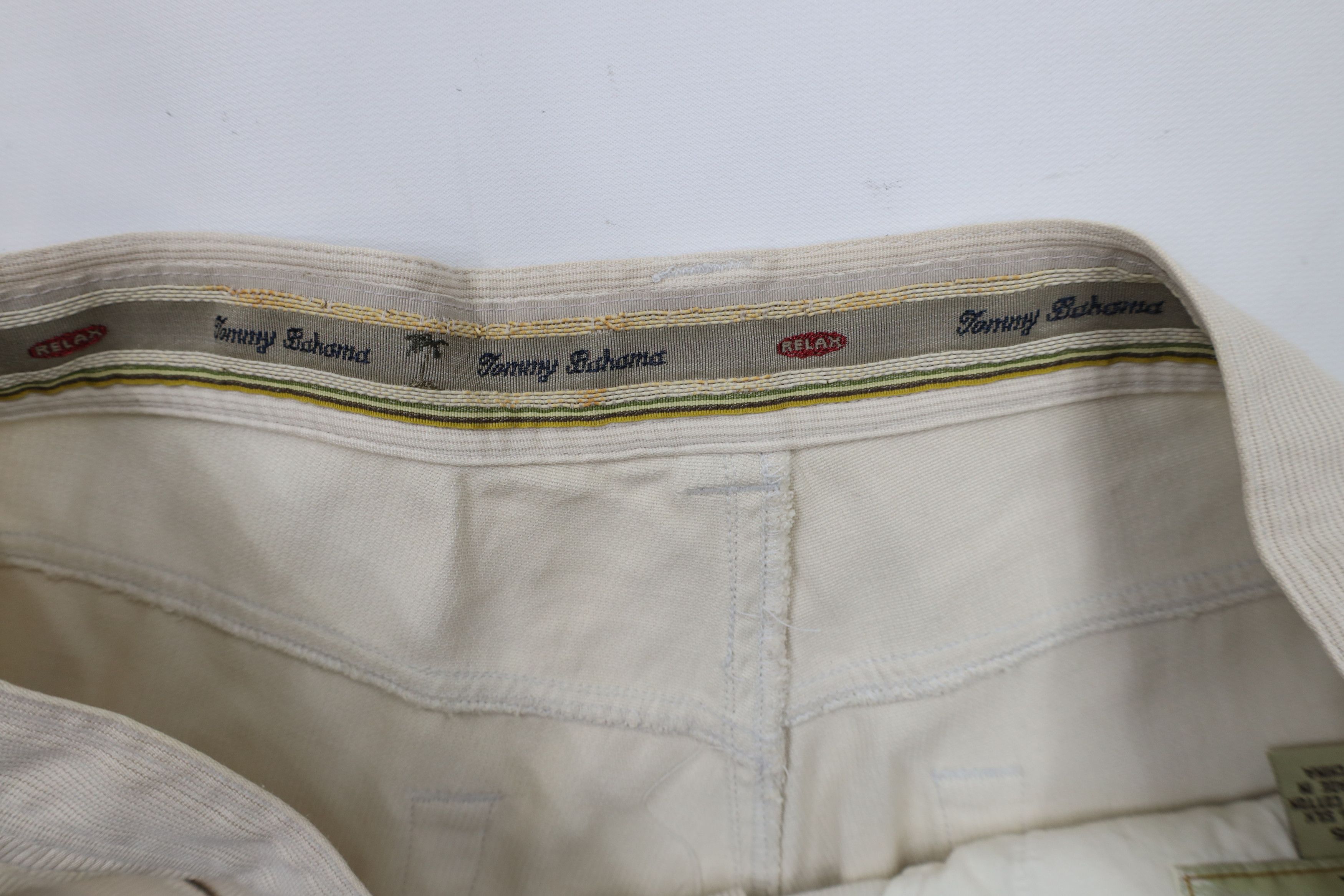 Tommy Bahama × Vintage Vintage 90s Tommy Bahama Silk Whipcord Ribbed Wide Leg Pants Size US 35 - 9 Thumbnail