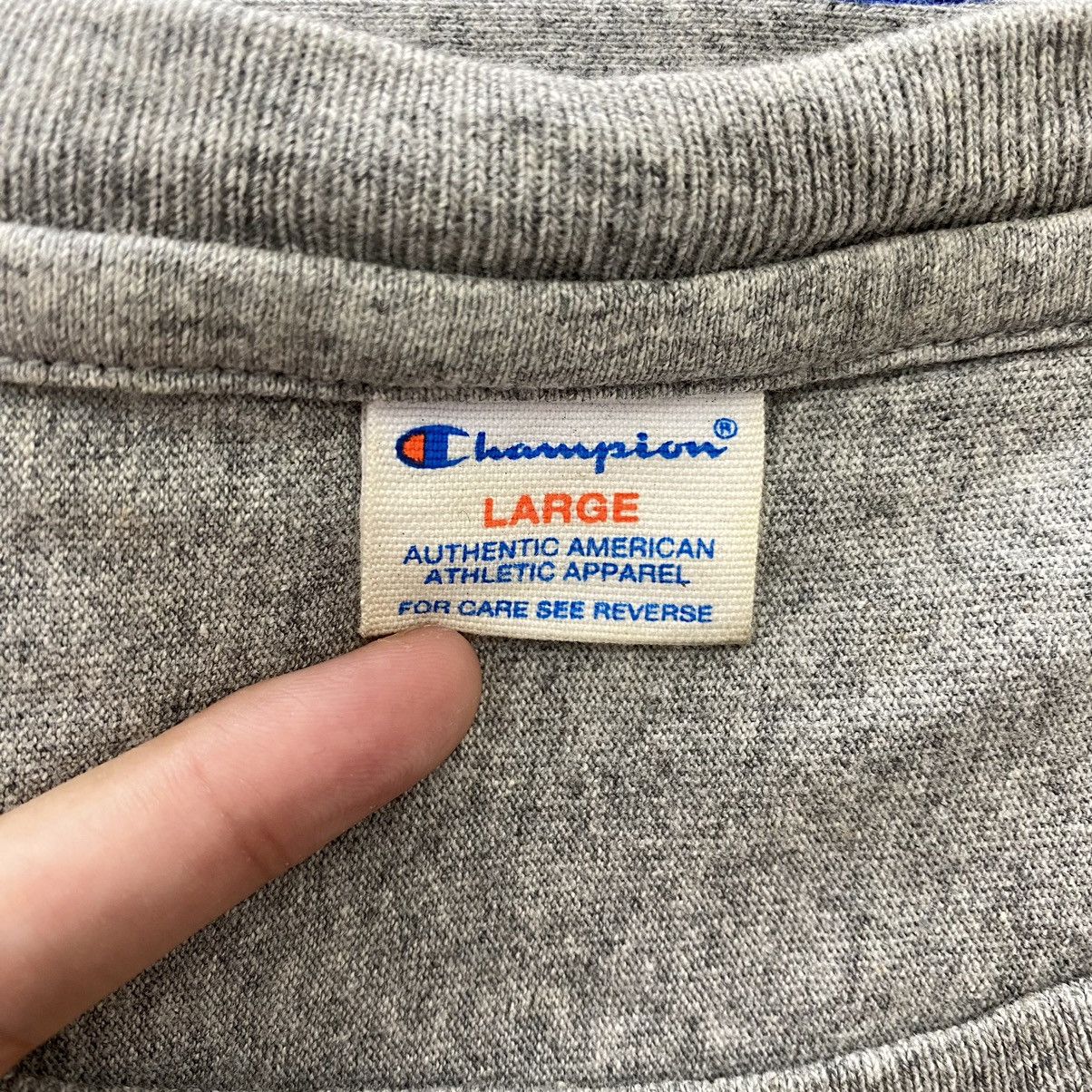 Champion CHAMPION Sportswear Brand Print On Sleeve Grey Long Sleeve Size L / US 10 / IT 46 - 3 Thumbnail