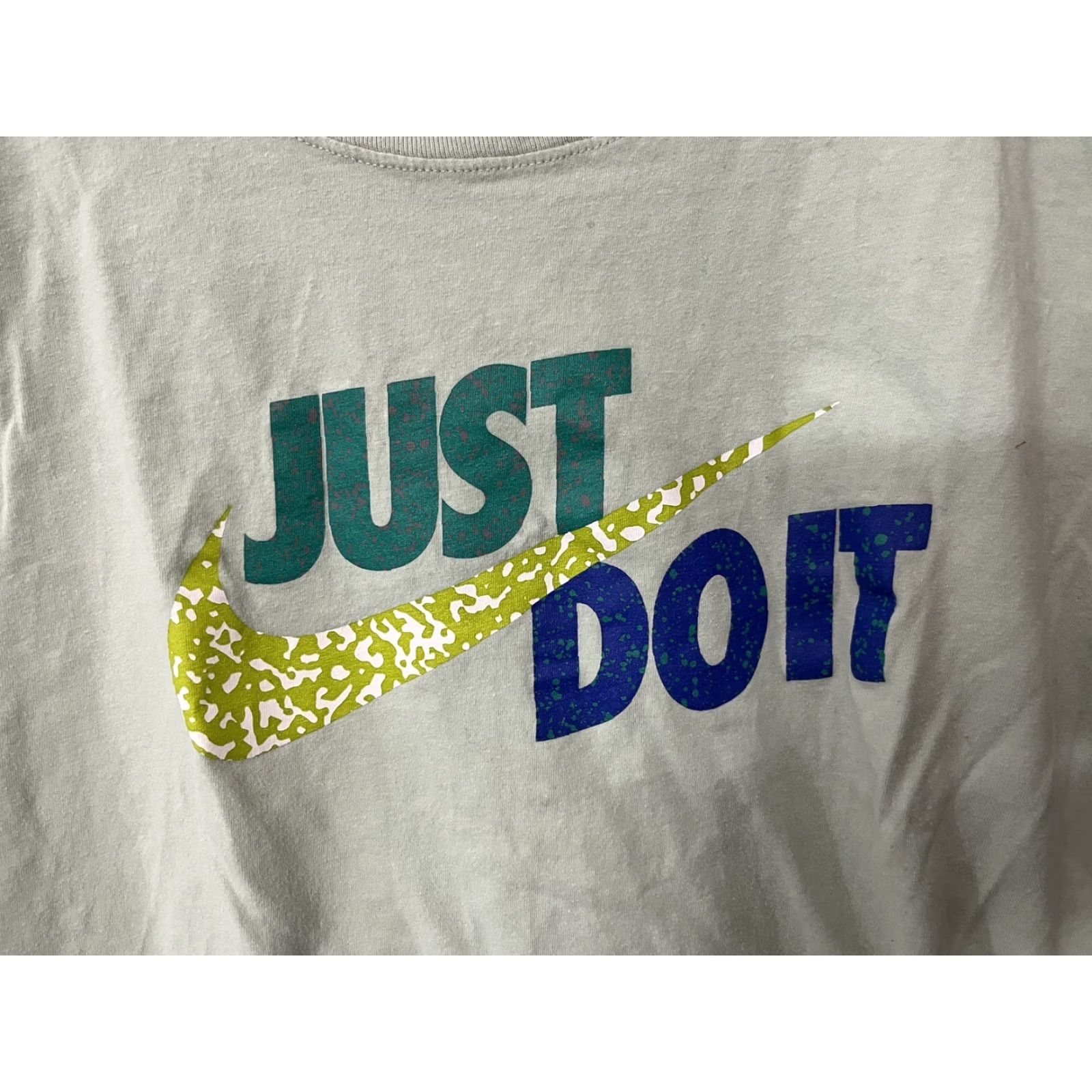 Nike VINTAGE Nike Tee Mens Shirt Adult M Green Just Do It Logo Short Sleeve Crew Neck Nike Brand Regular 90s Event Theme Logo Mens Size US M / EU 48-50 / 2 - 2 Thumbnail