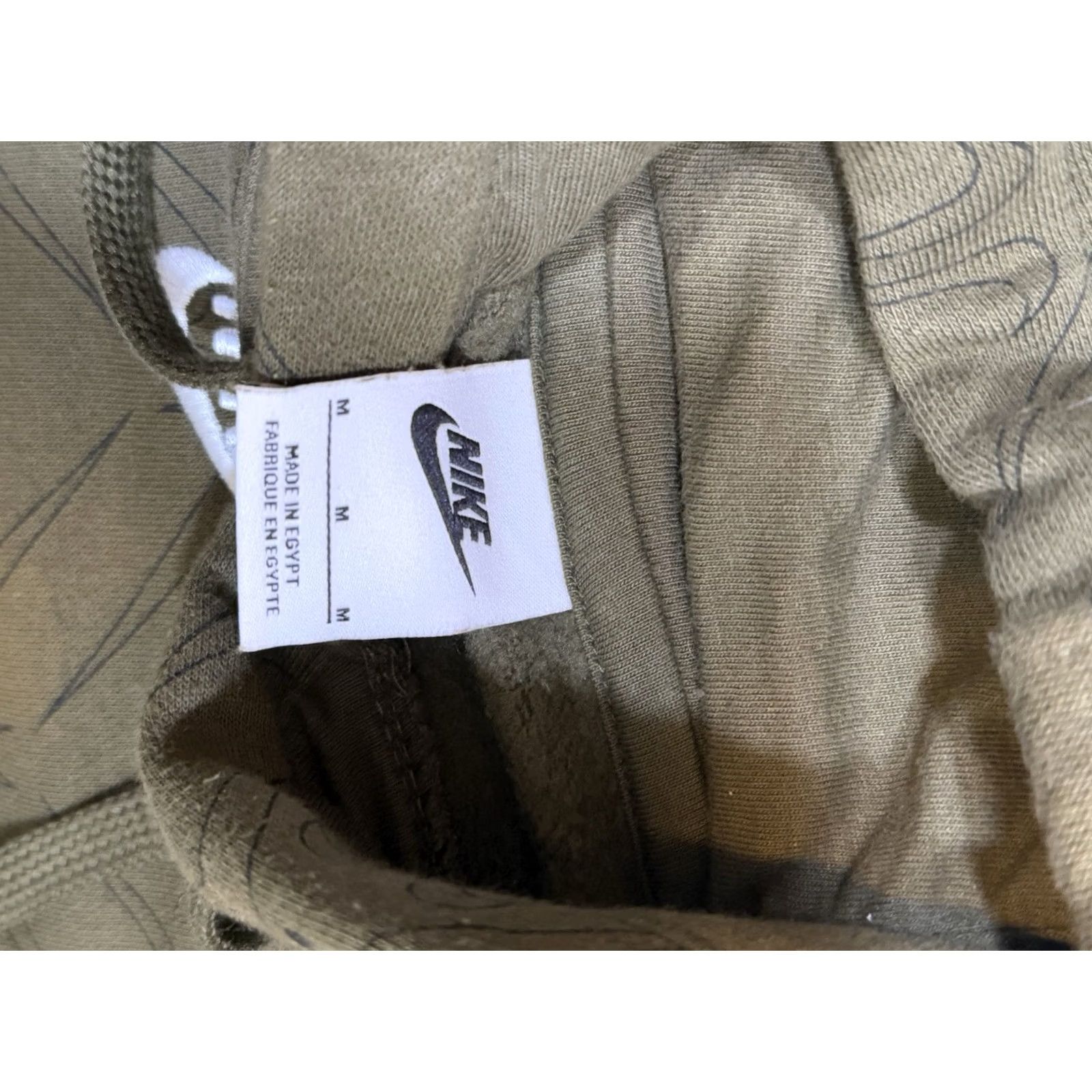 Nike Nike Hoodie Mens Medium Rough Green All Over Swoosh Design AOP Size US M / EU 48-50 / 2 - 3 Thumbnail