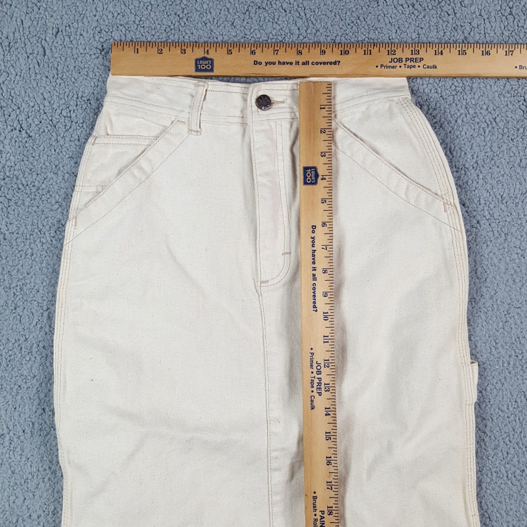 Vintage VINTAGE Stefano White Denim Midi Skirt Women's Size 7 Straight Pencil Y2K 90s Western Size 28" / US 6 / IT 42 - 6 Thumbnail